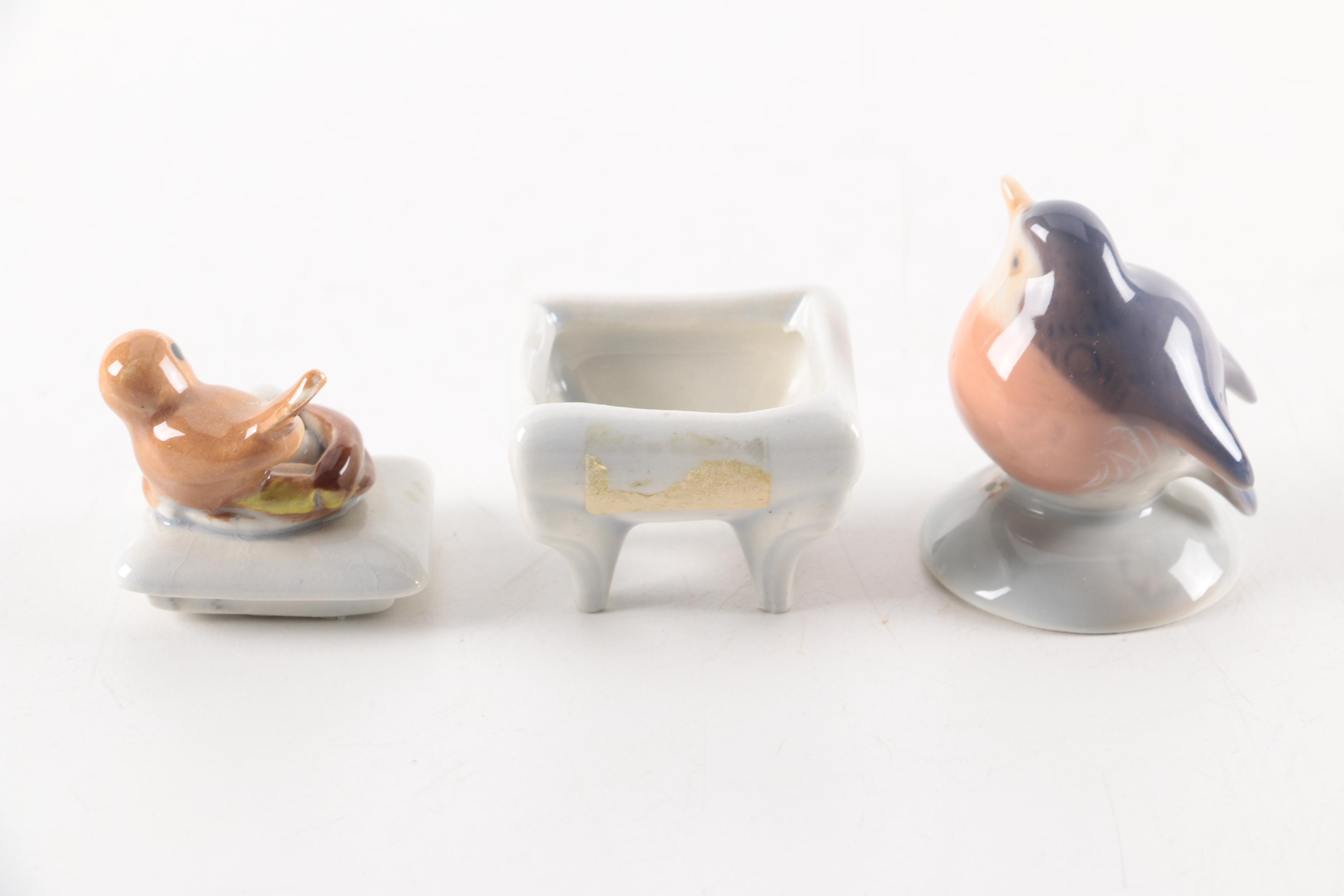 Collection of Royal Copenhagen and B&G Porcelain Animal Figurines