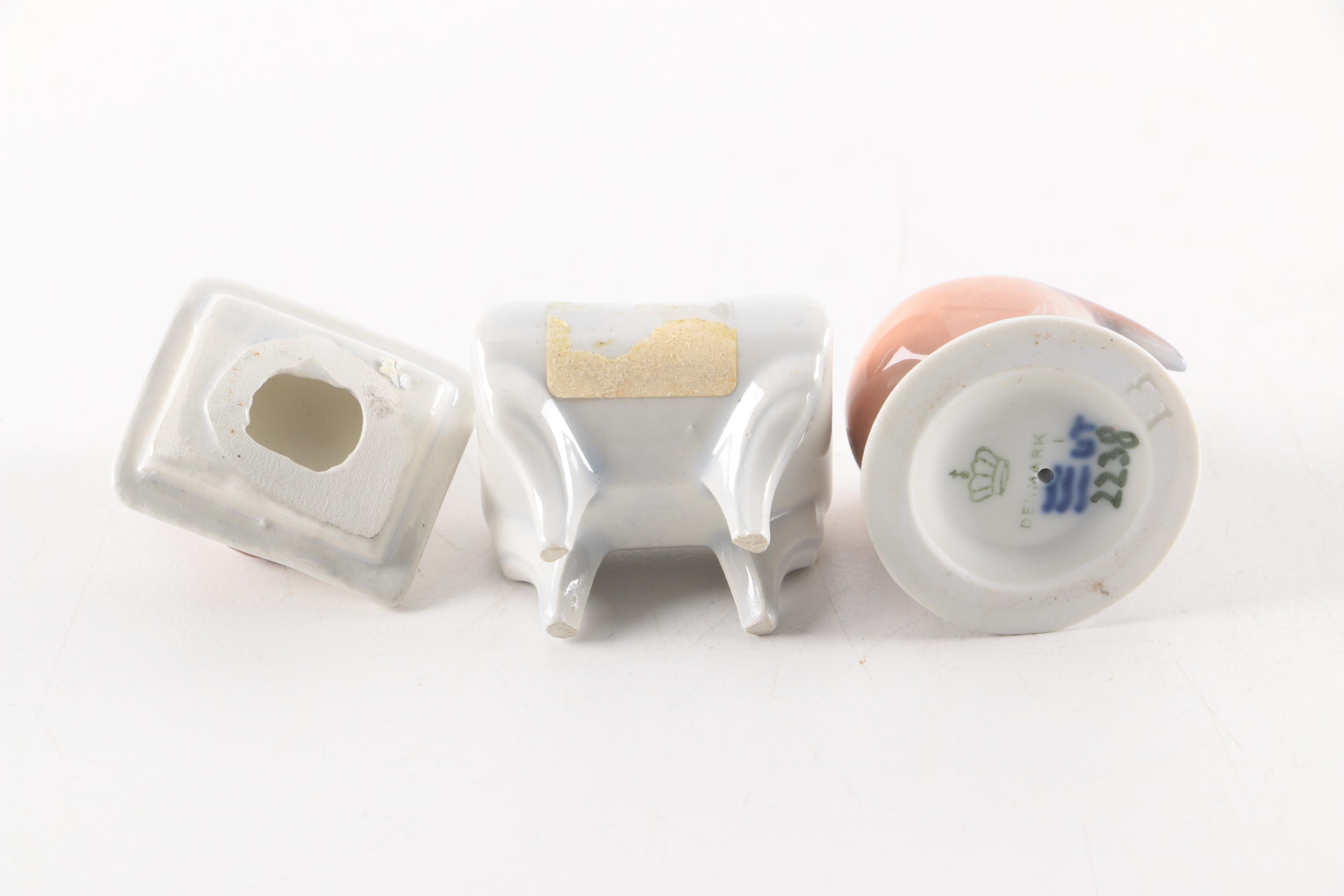 Collection of Royal Copenhagen and B&G Porcelain Animal Figurines