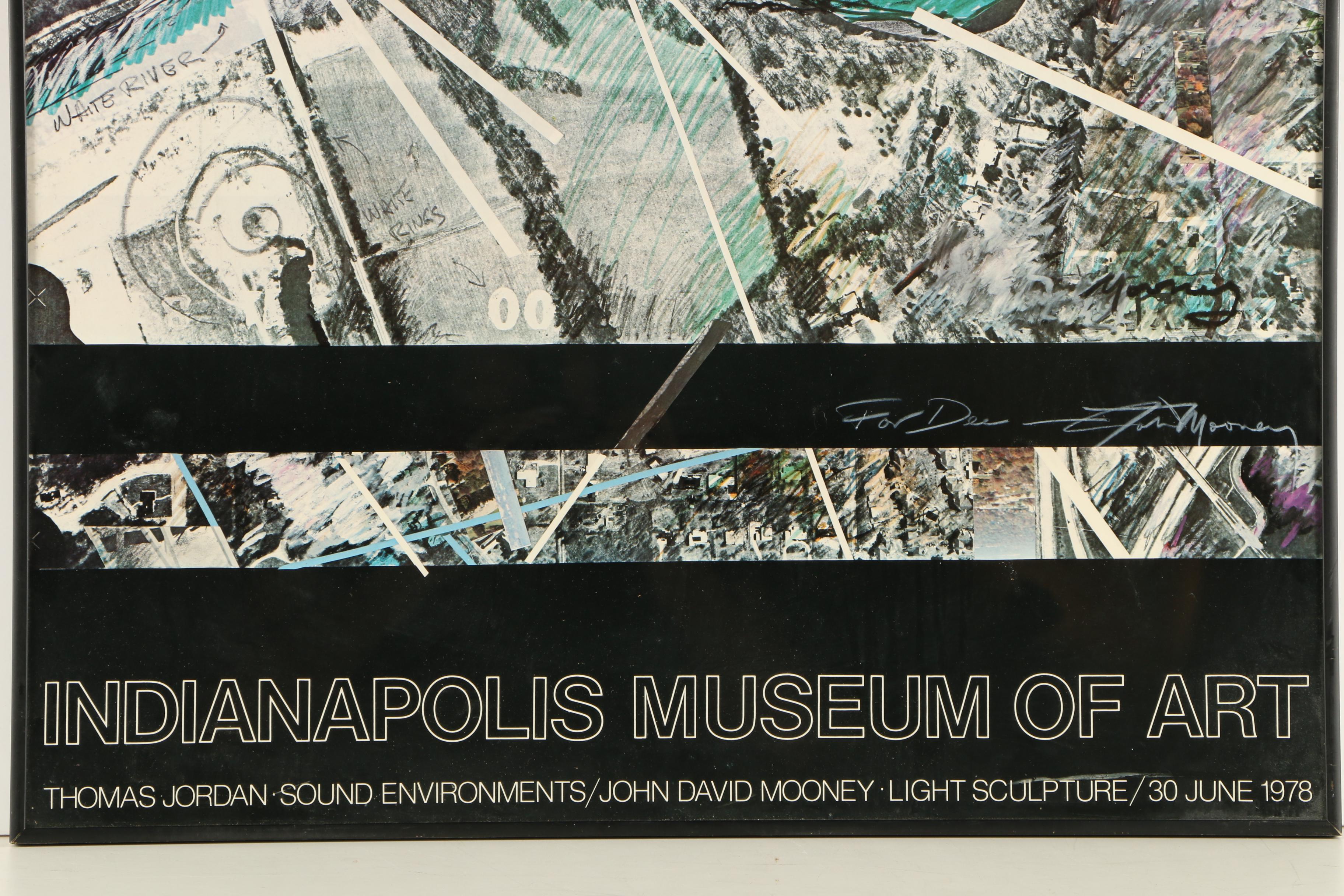 John David Mooney Signed Indianapolis Museum of Art Exhibition Poster