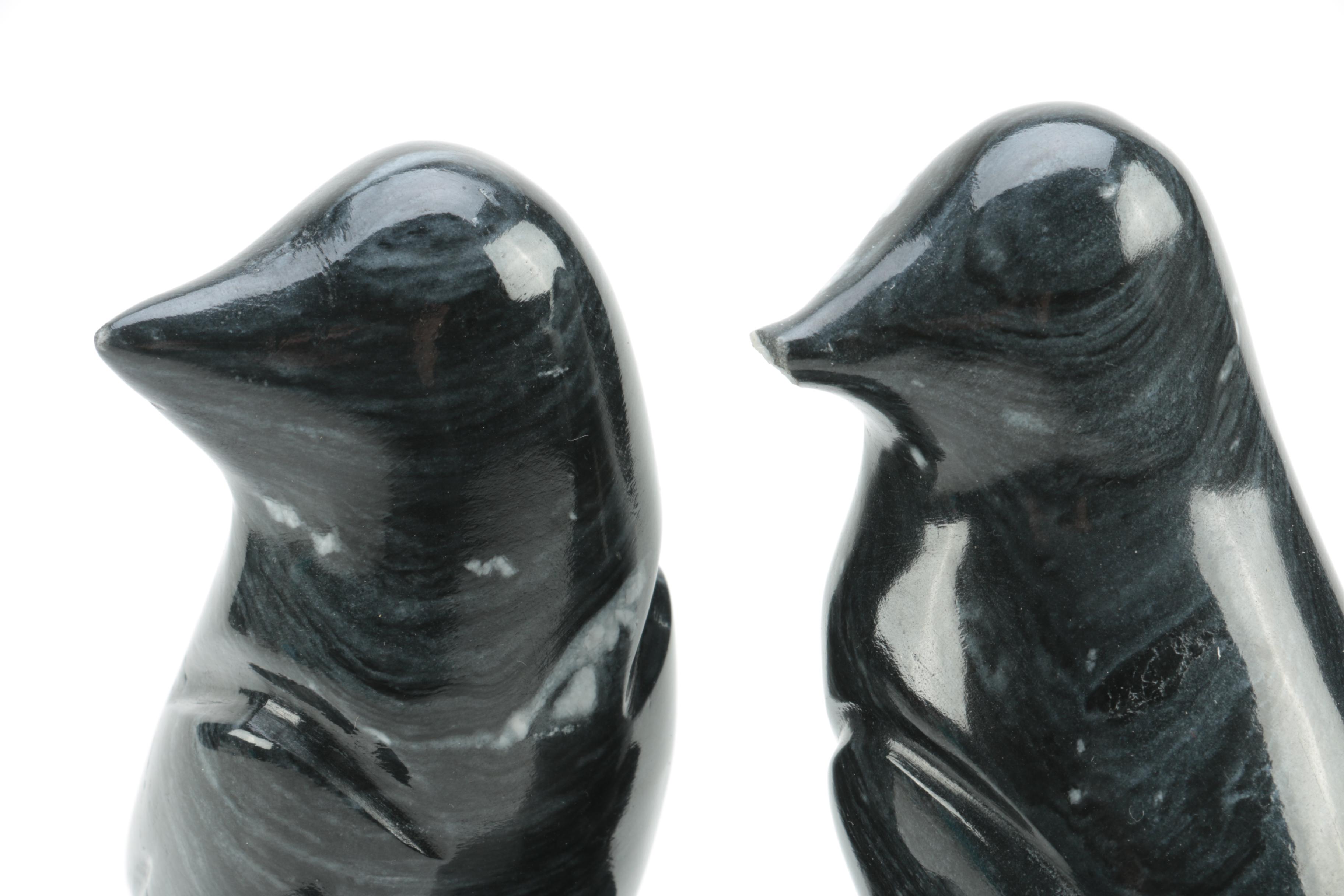 Onyx Carved Bird Bookends