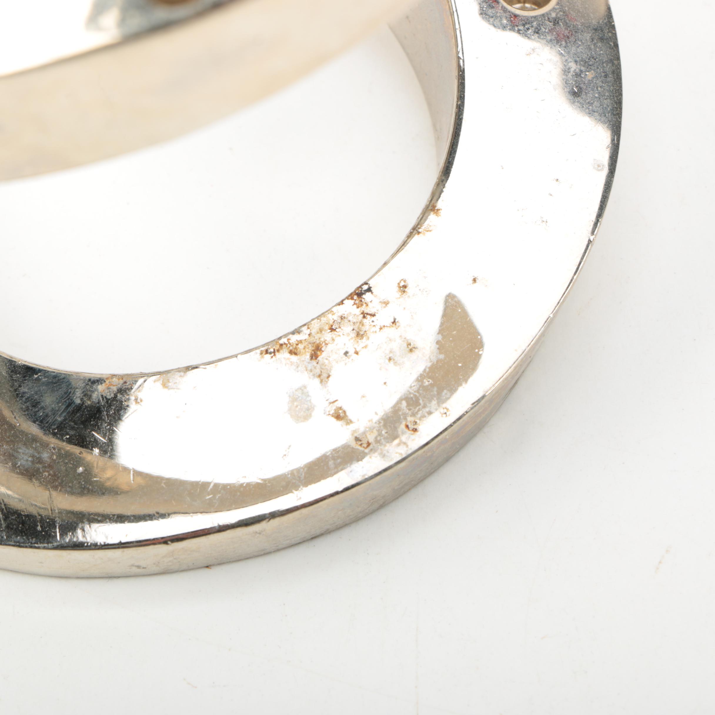 Dansk Mid Century Modern Style Silver Plate Candleholders