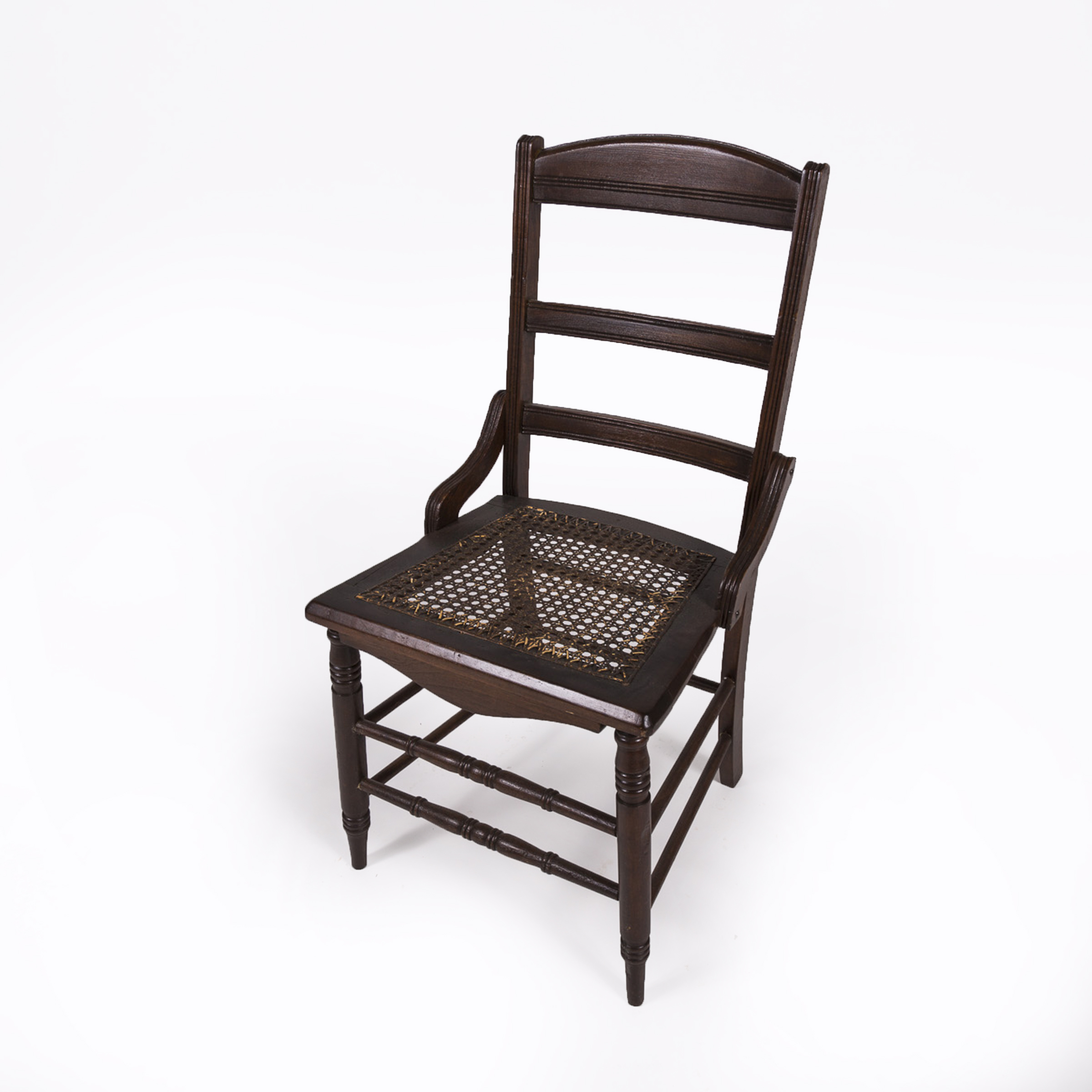 Victorian Style Side Chair with Cane Inset Seat