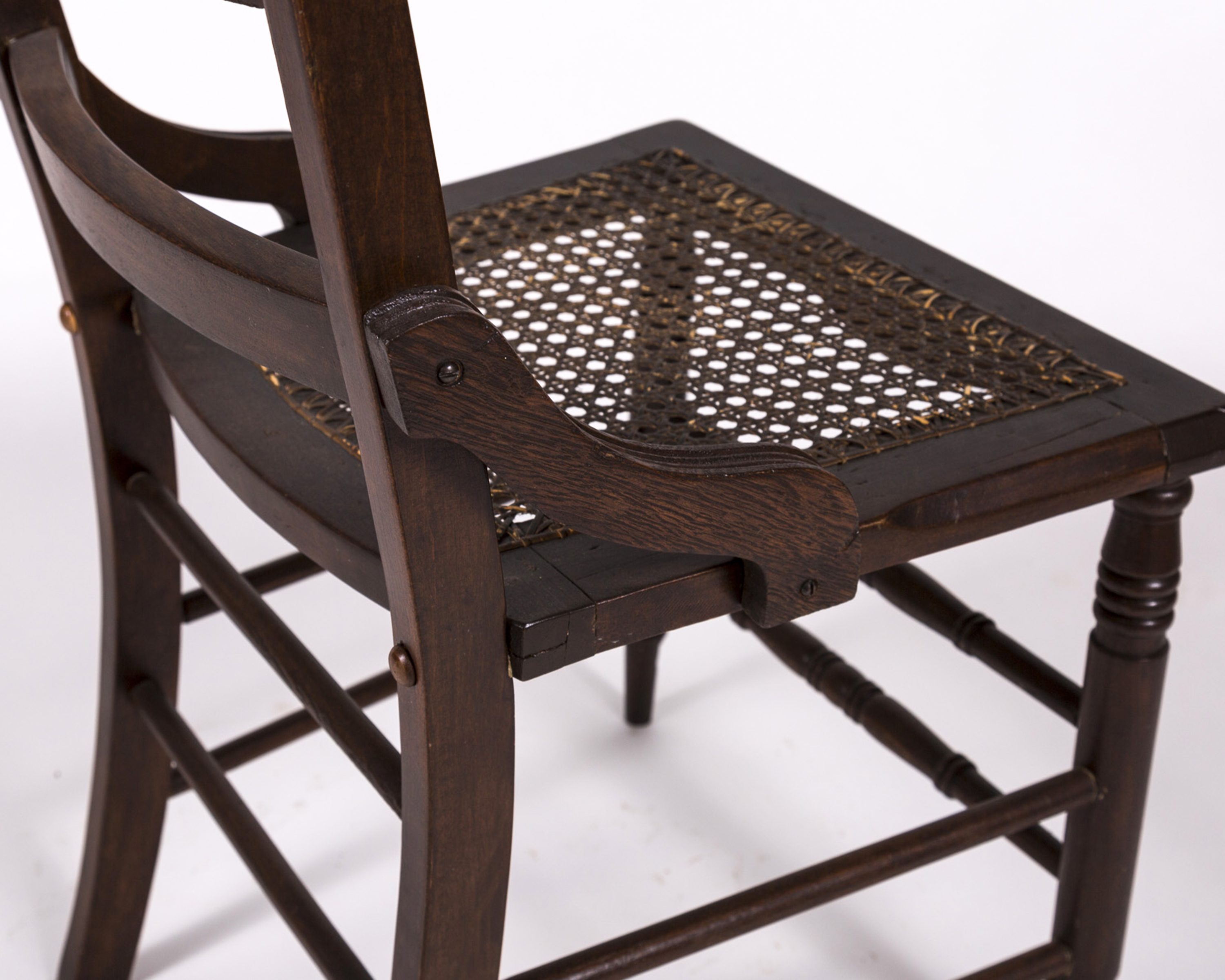 Victorian Style Side Chair with Cane Inset Seat