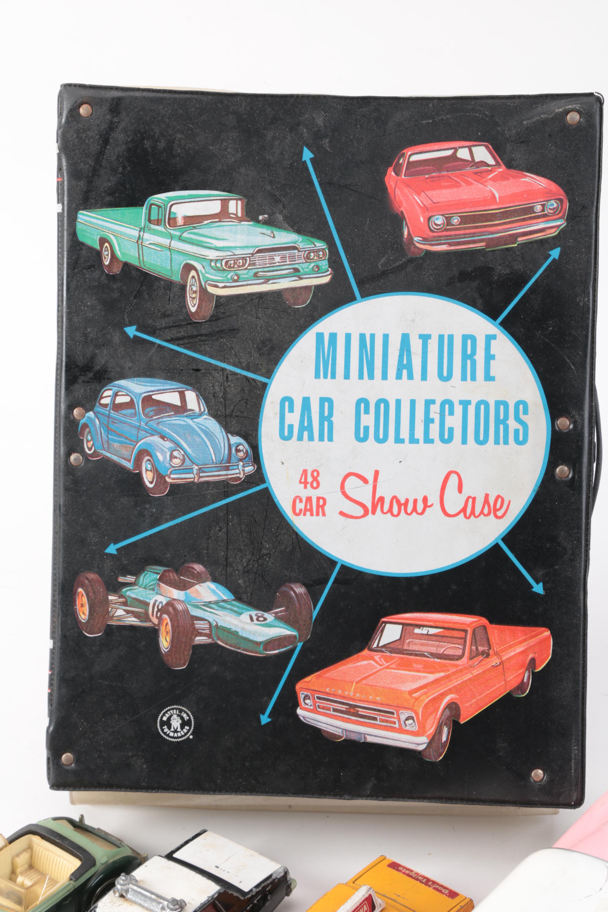 1966 Mattel "Miniature Car Collectors Show Case" and Vintage Die-Cast Cars