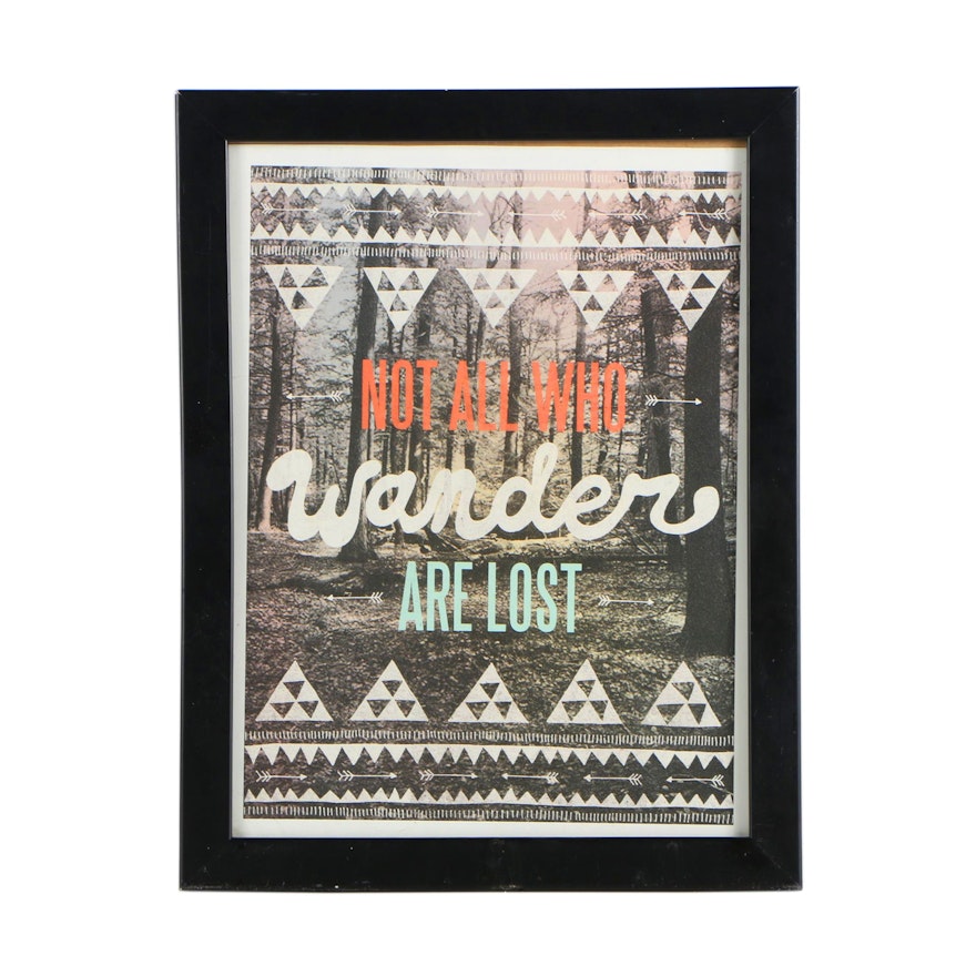 Contemporary Offset Lithograph After Wesley Bird "Not All Who Wander Are Lost"