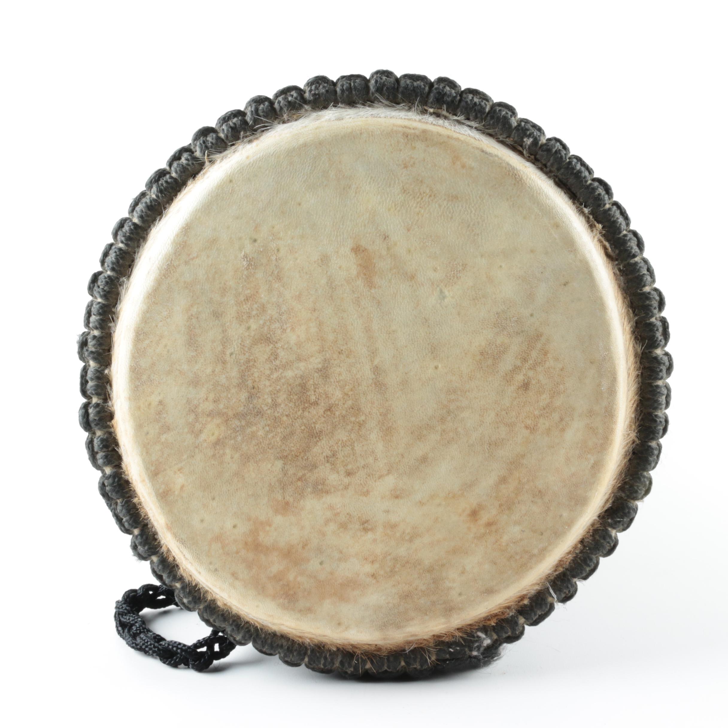 African Style Carved Wood Djembe