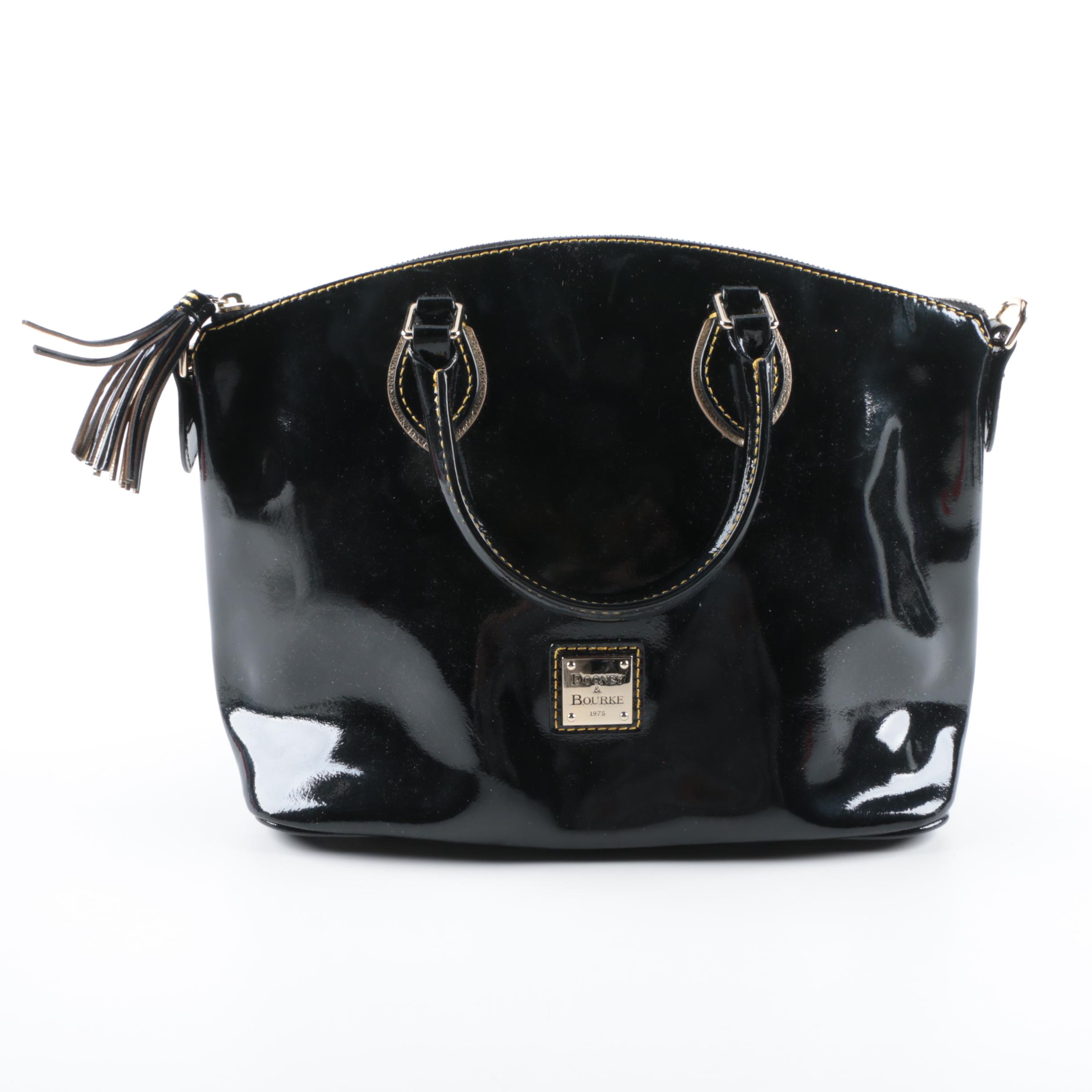Dooney & Bourke Black Patent Leather Handbag