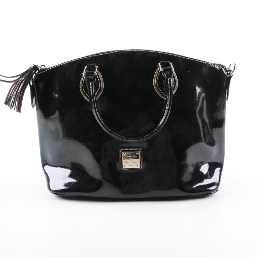 Dooney & Bourke Black Patent Leather Handbag
