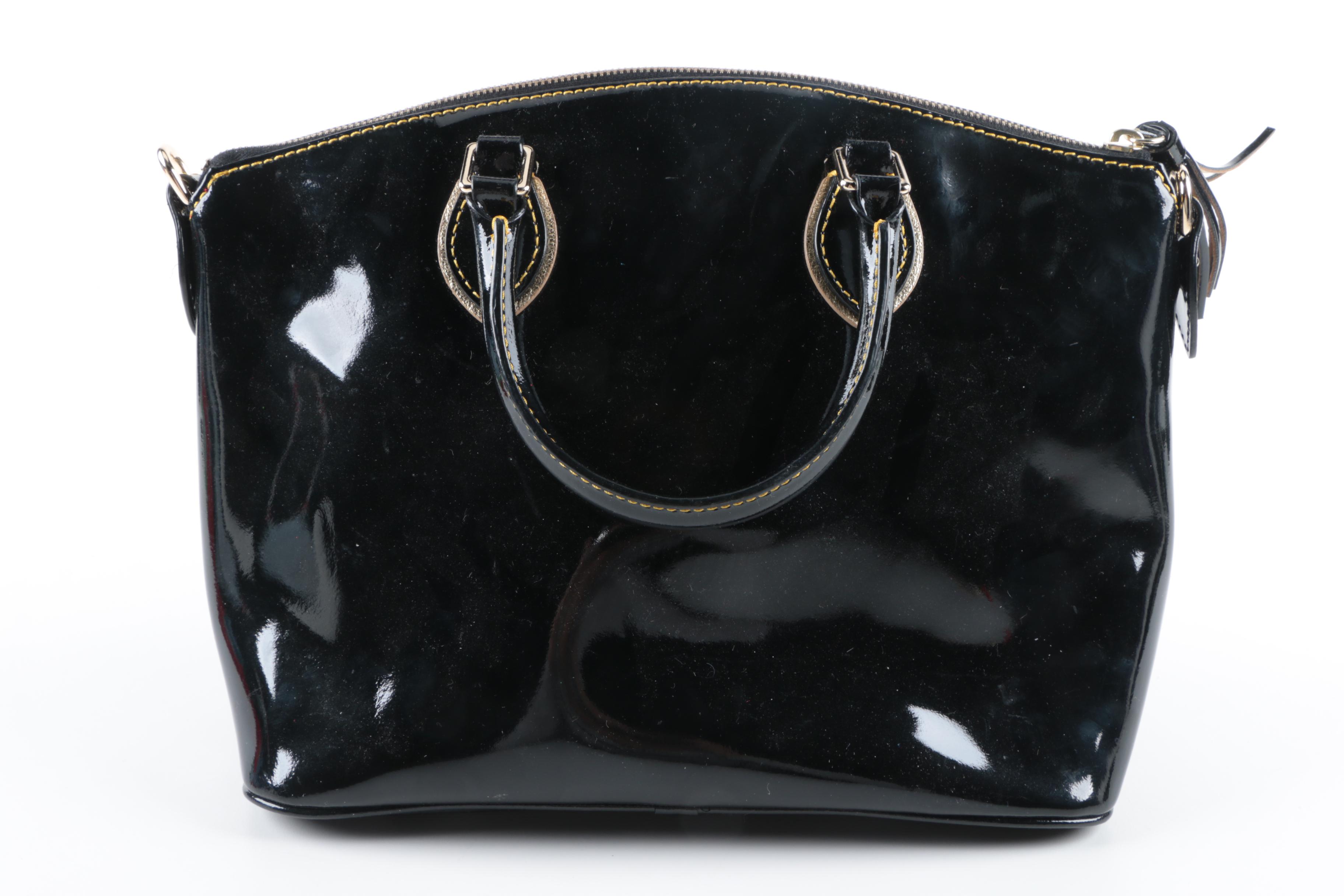 Dooney & Bourke Black Patent Leather Handbag