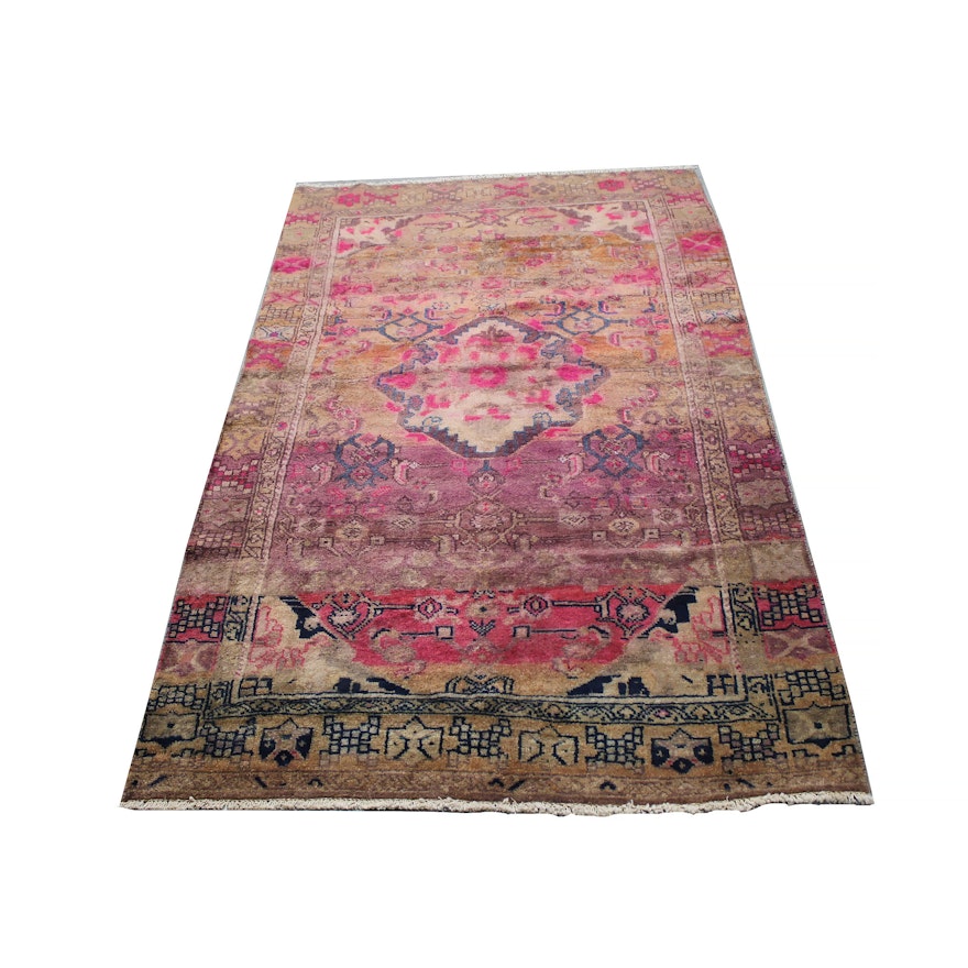 Vintage Hand Knotted Anatolian Wool Area Rug