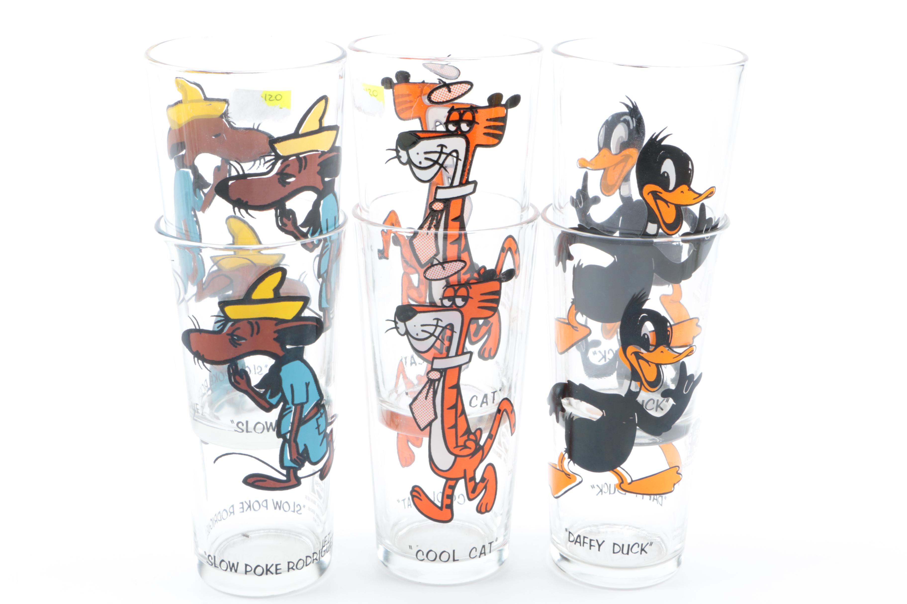 Vintage Disney Tumblers and Wire Rack