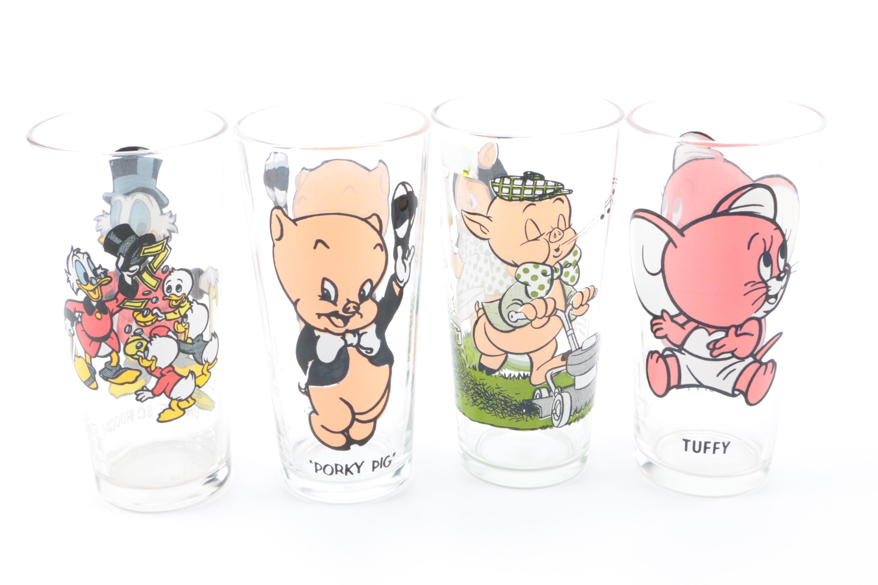 Vintage Disney Tumblers and Wire Rack