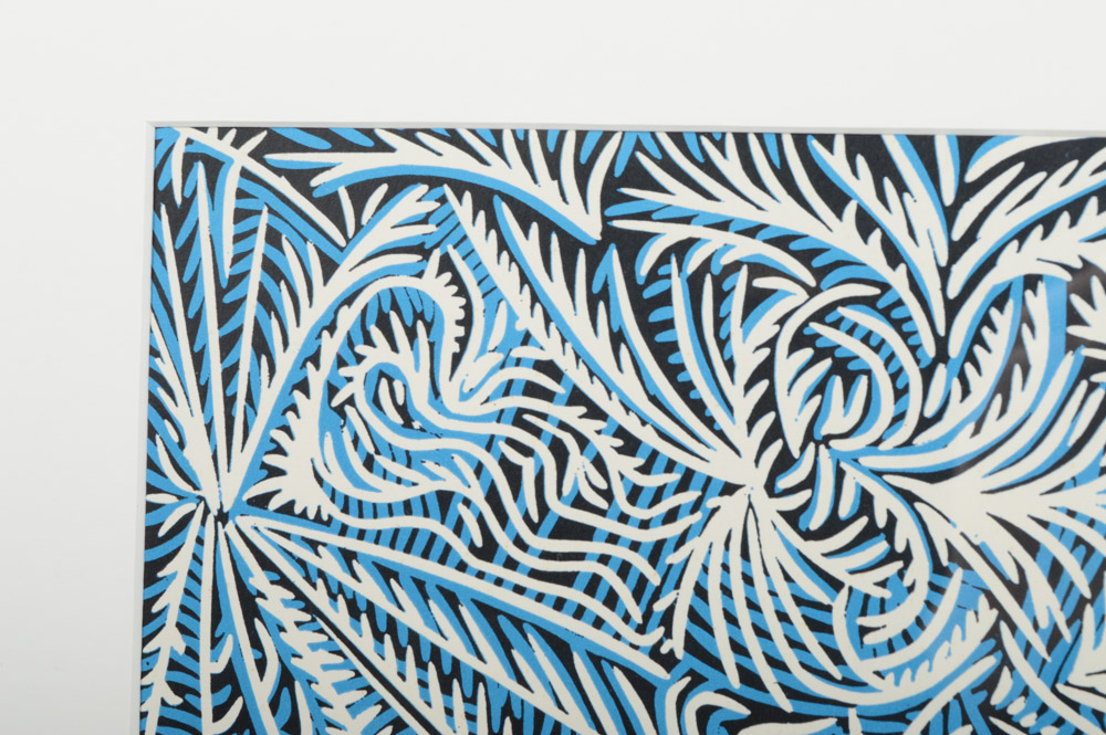 Pablo Picasso 1962 Color Linocut "Bacchanal with Goat"