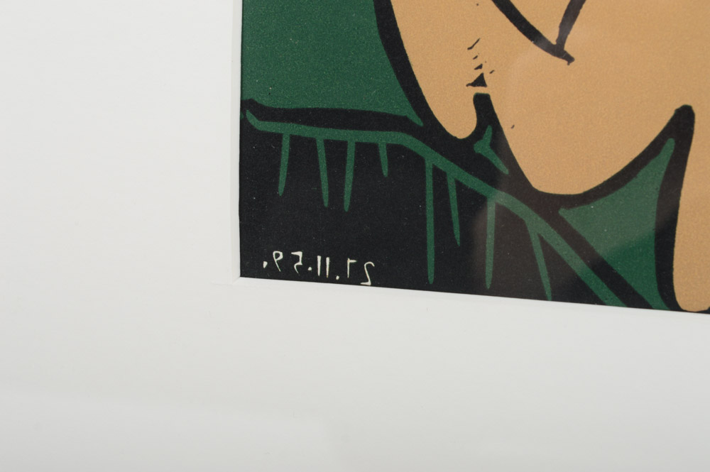 Pablo Picasso 1962 Color Linocut "Bacchanal with Goat"