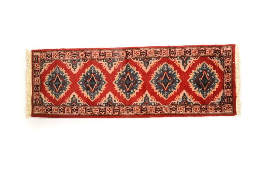 Hand-Knotted Pak-Kazak Carpet Runner