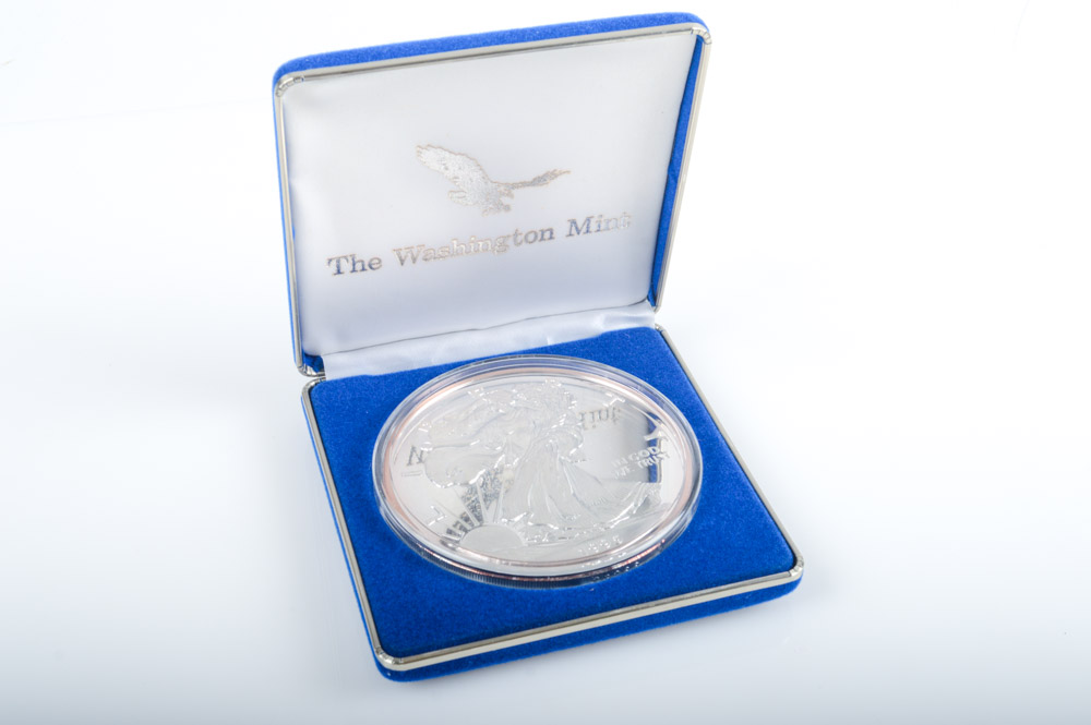 Giant Half-Troy Pound .999 Fine "Silver Eagle"