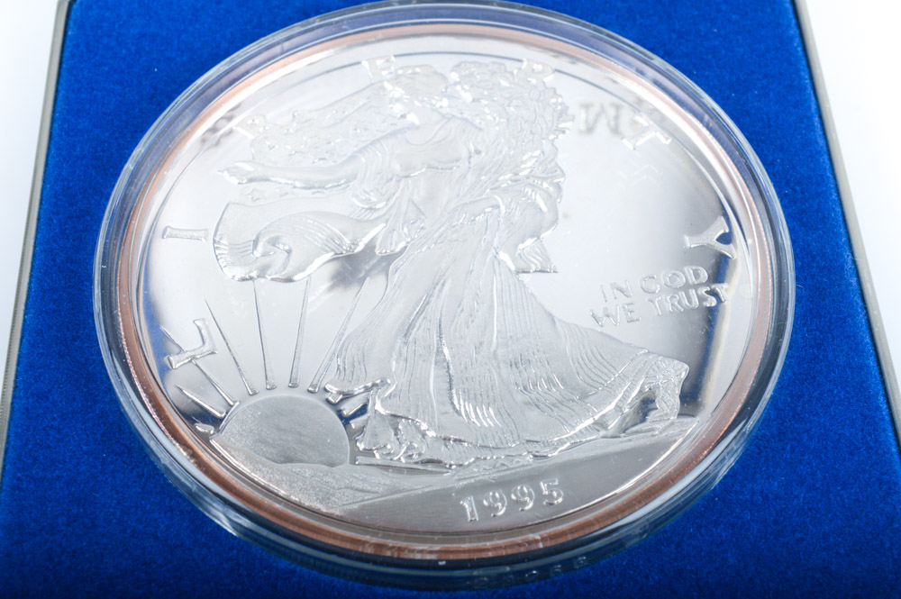 Giant Half-Troy Pound .999 Fine "Silver Eagle"