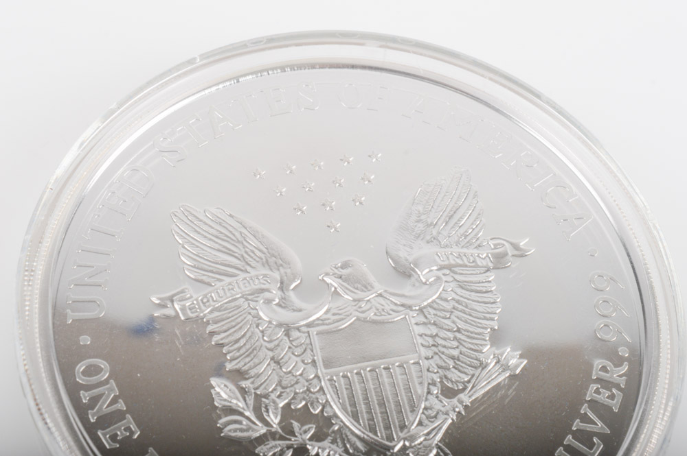 Giant Half-Troy Pound .999 Fine "Silver Eagle"