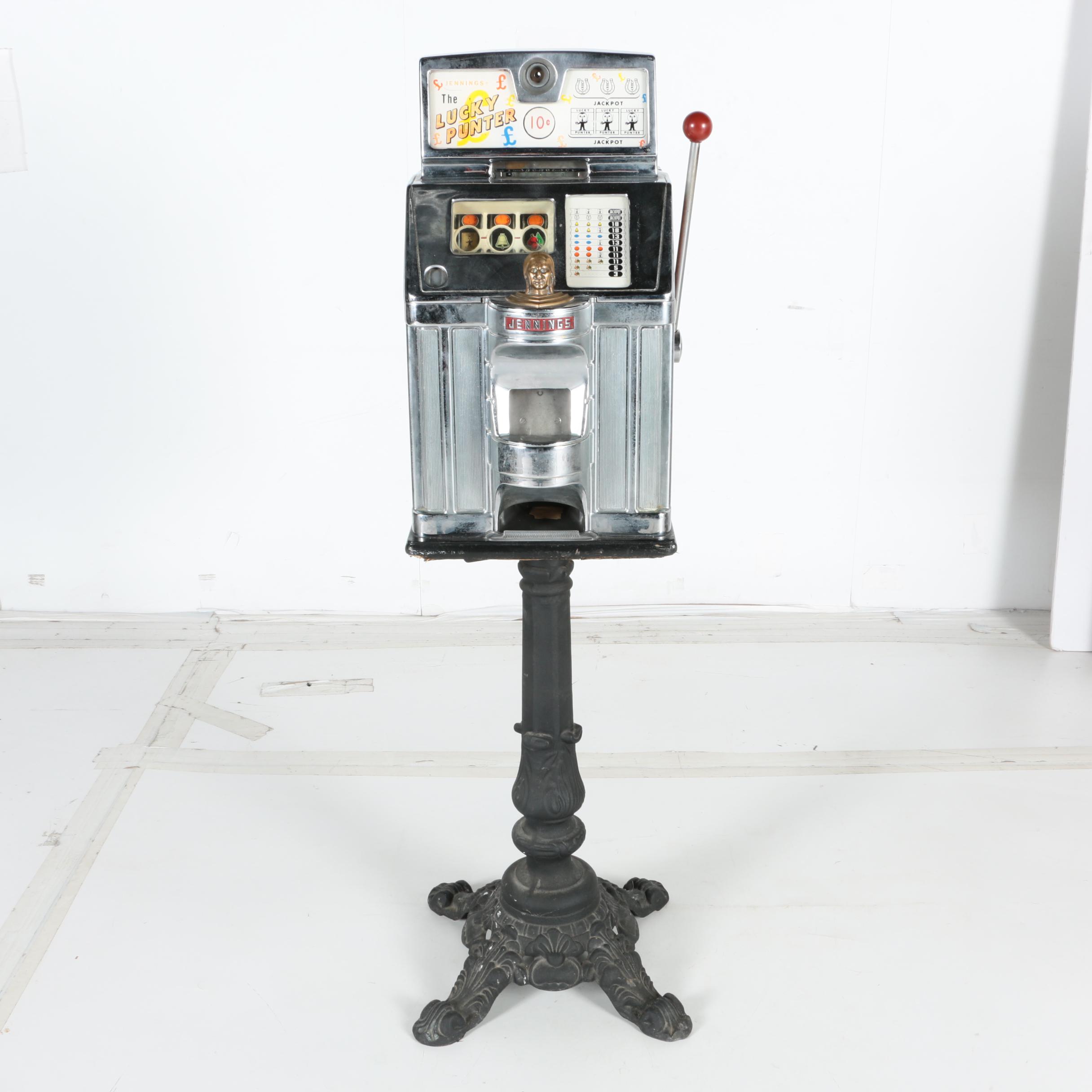 Vintage "Lucky Punter" Slot Machine with Stand