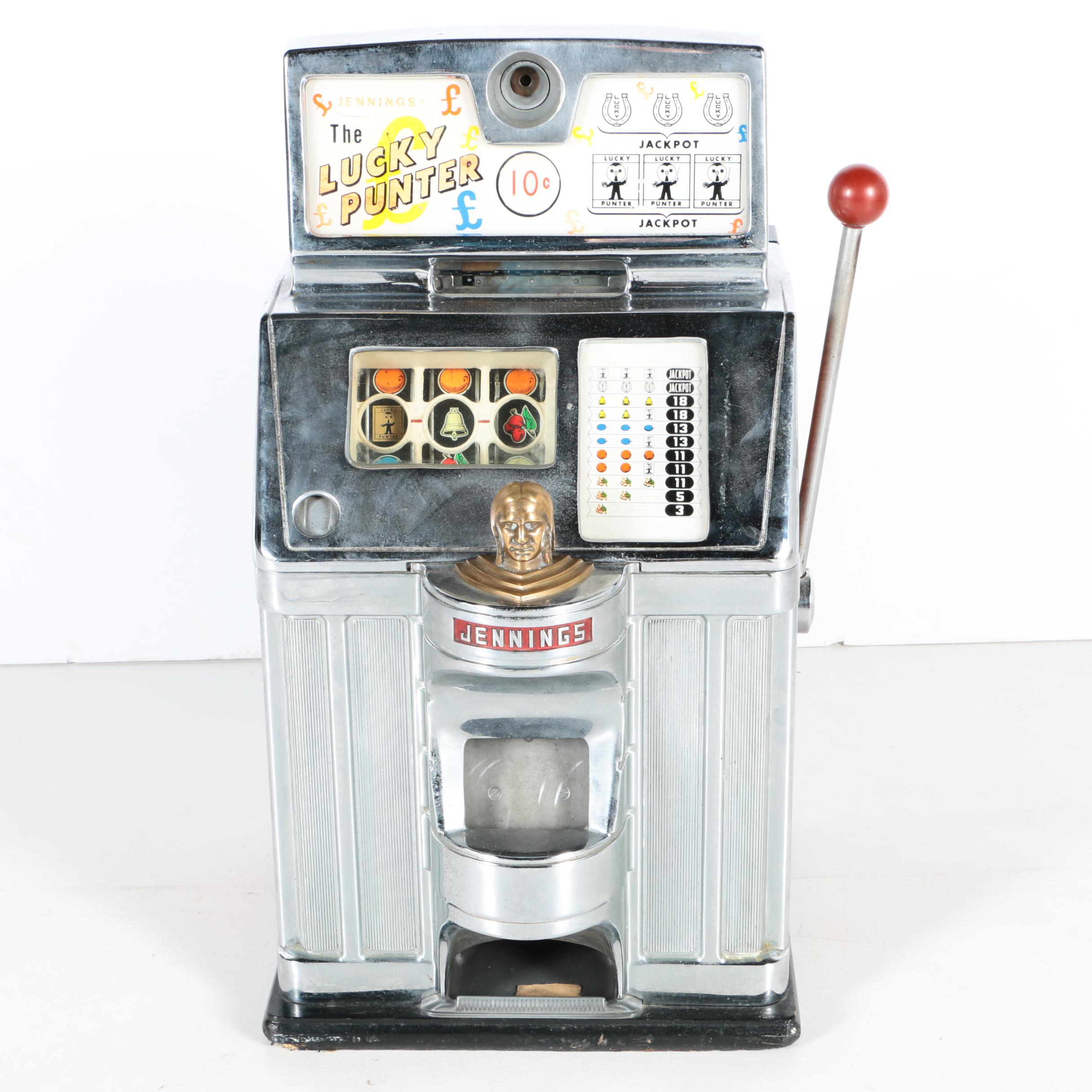 Vintage "Lucky Punter" Slot Machine with Stand