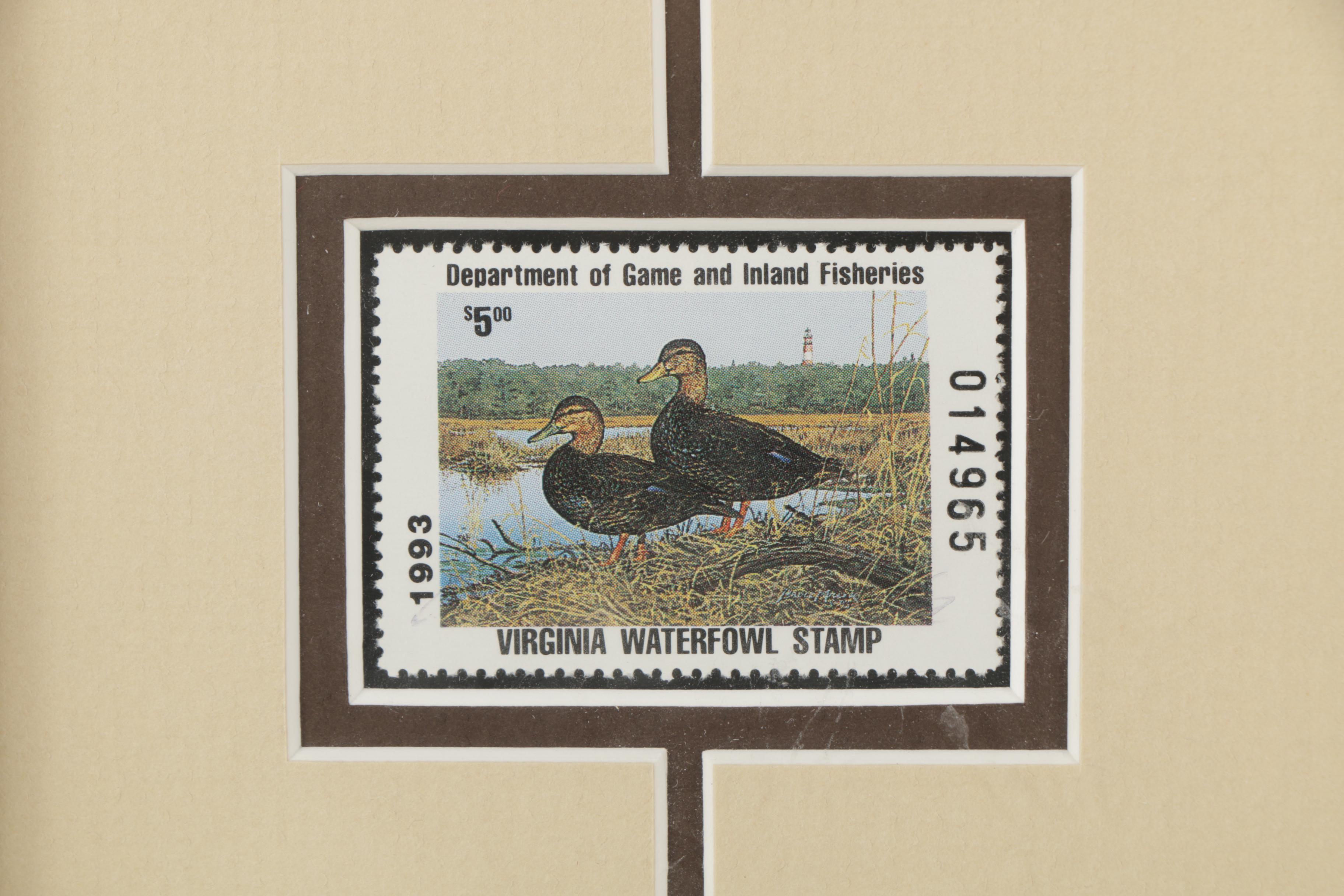 Limited Edition Offset Lithographs of Waterfowl with Commemorative Stamps