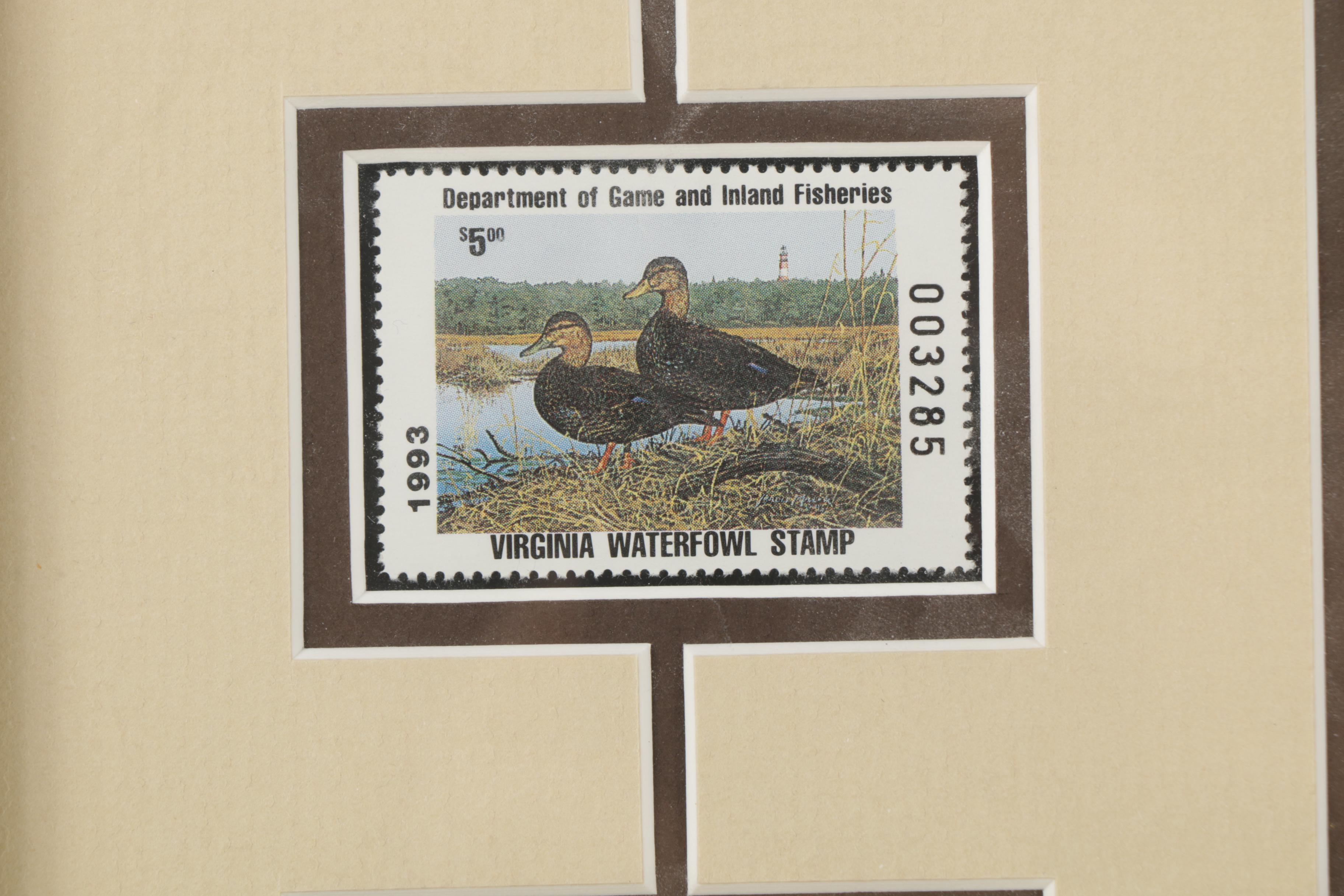 Limited Edition Offset Lithographs of Waterfowl with Commemorative Stamps
