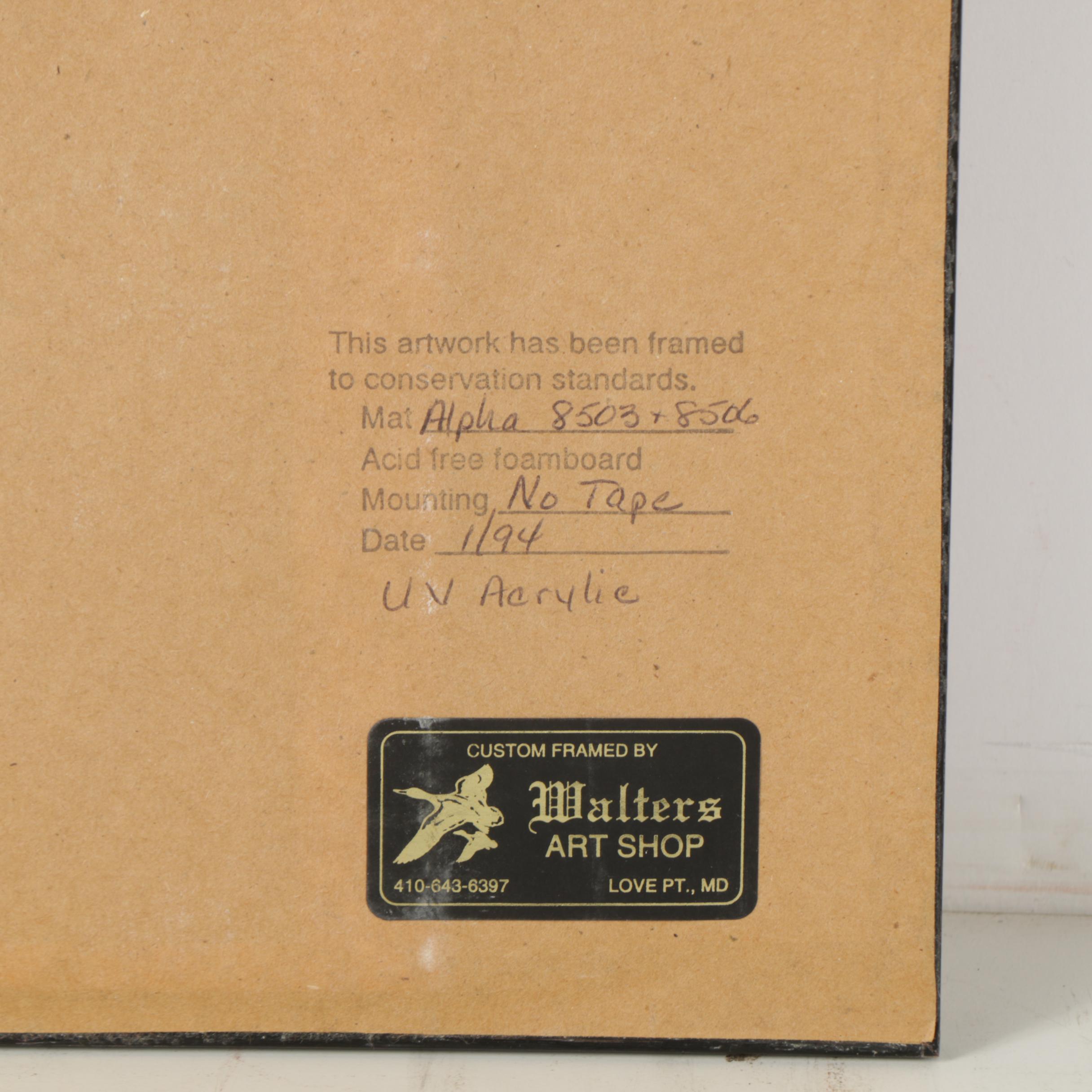 Limited Edition Offset Lithographs of Waterfowl with Commemorative Stamps