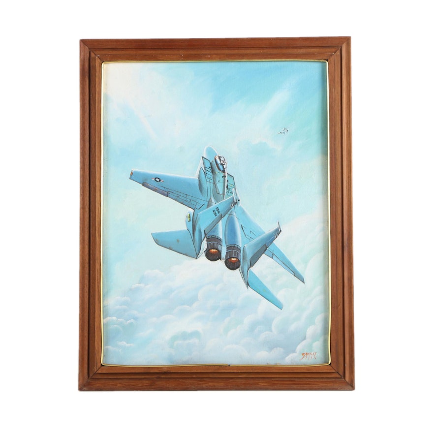 Saksit Oil Painting of F-15 Eagle