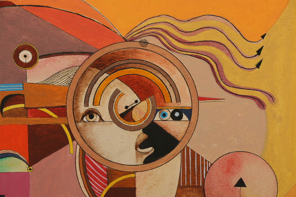 H. Schwartz Mixed Media Painting