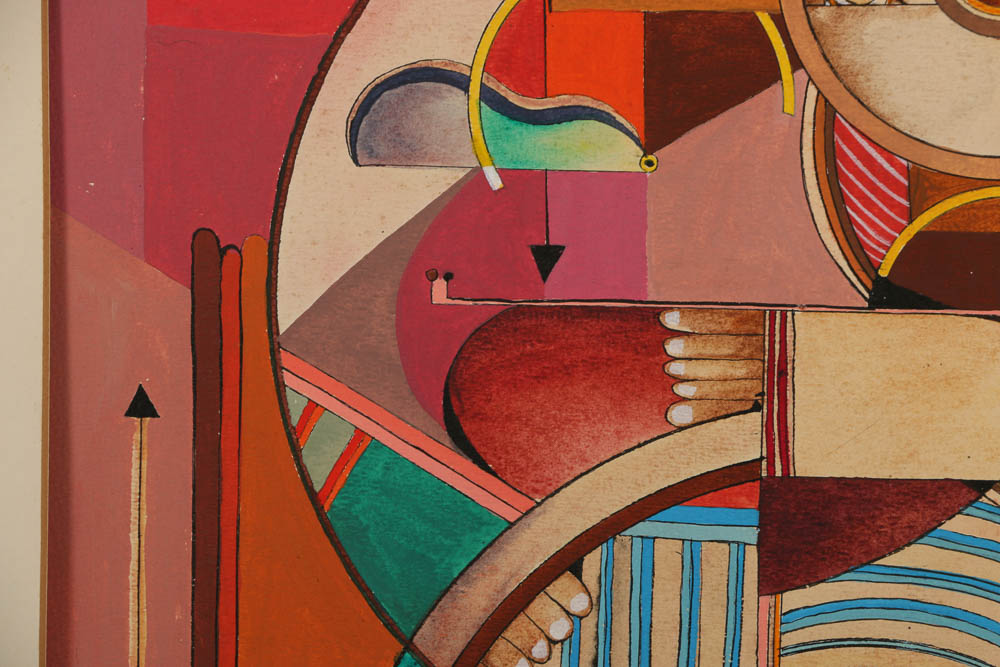 H. Schwartz Mixed Media Painting