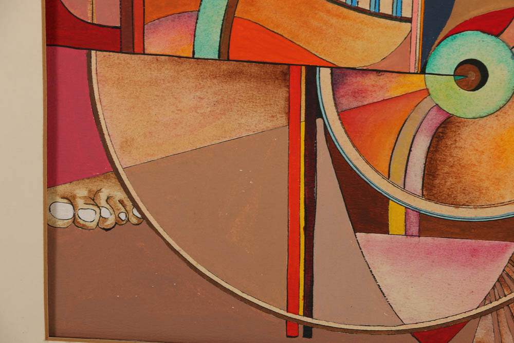 H. Schwartz Mixed Media Painting