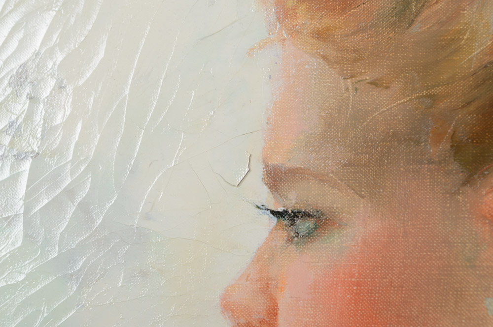 Vintage Igor Talwinski Nude Oil Painting on Canvas