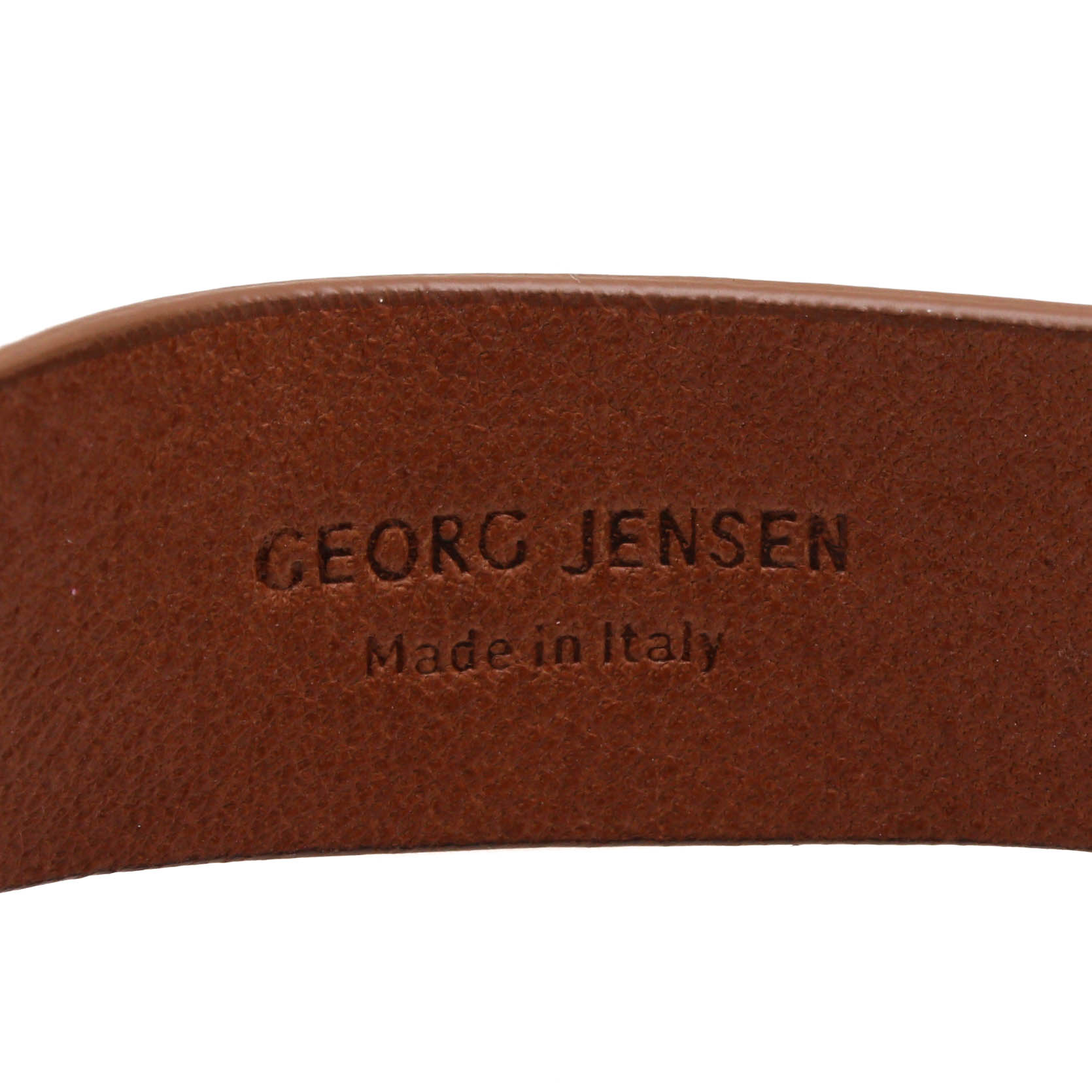 Georg Jensen Sterling Silver and Leather Bracelet