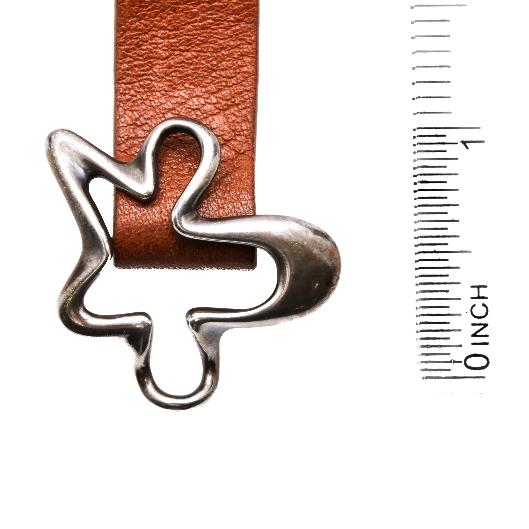 Georg Jensen Sterling Silver and Leather Bracelet