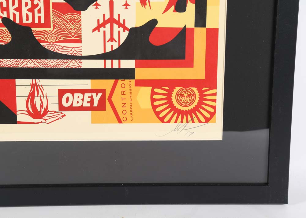 Shepard Fairey Signed Offset Print "Obey 3-Face Collage"