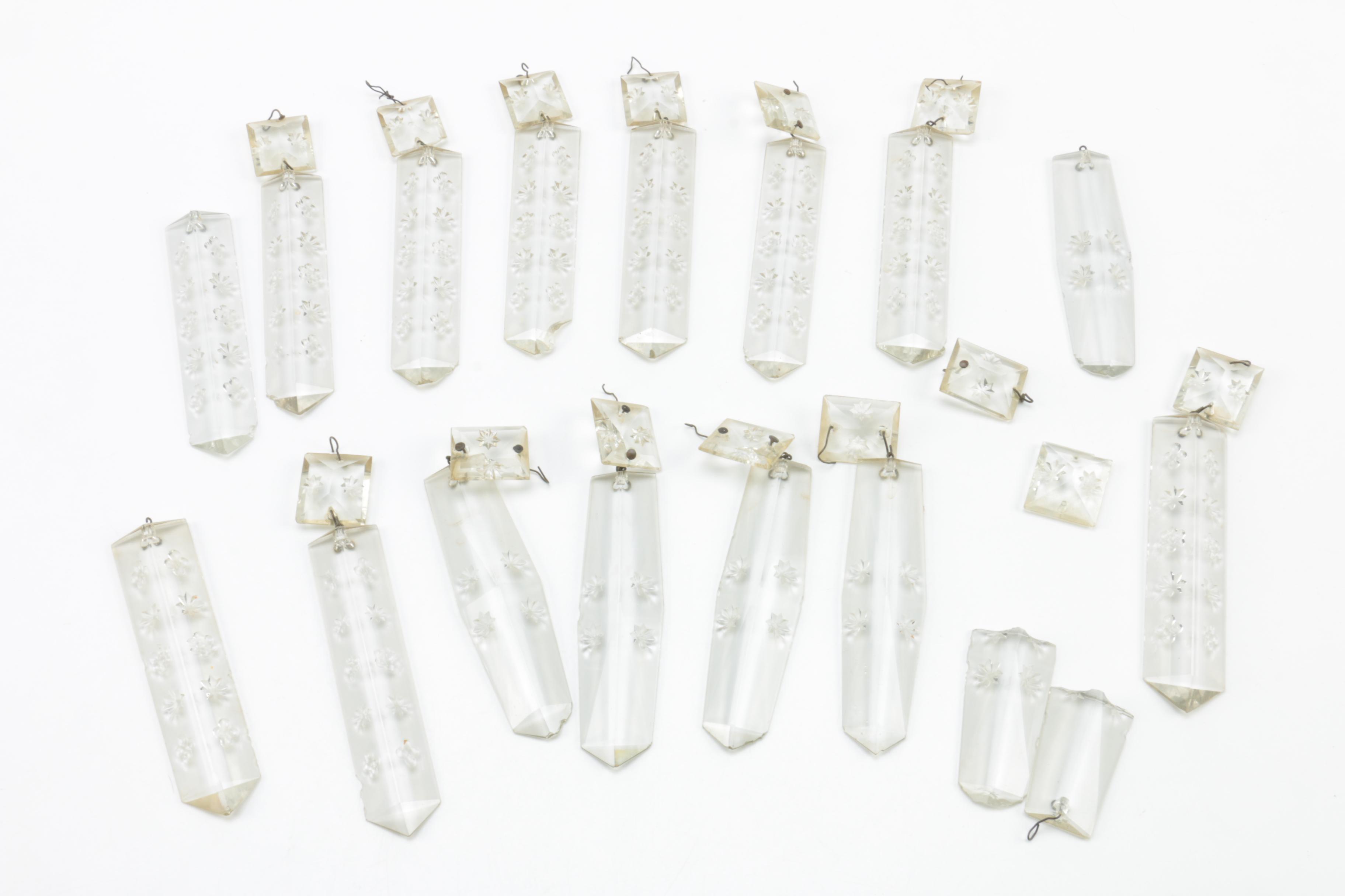 Vintage Ormolu Mantel Candelabra with Prisms