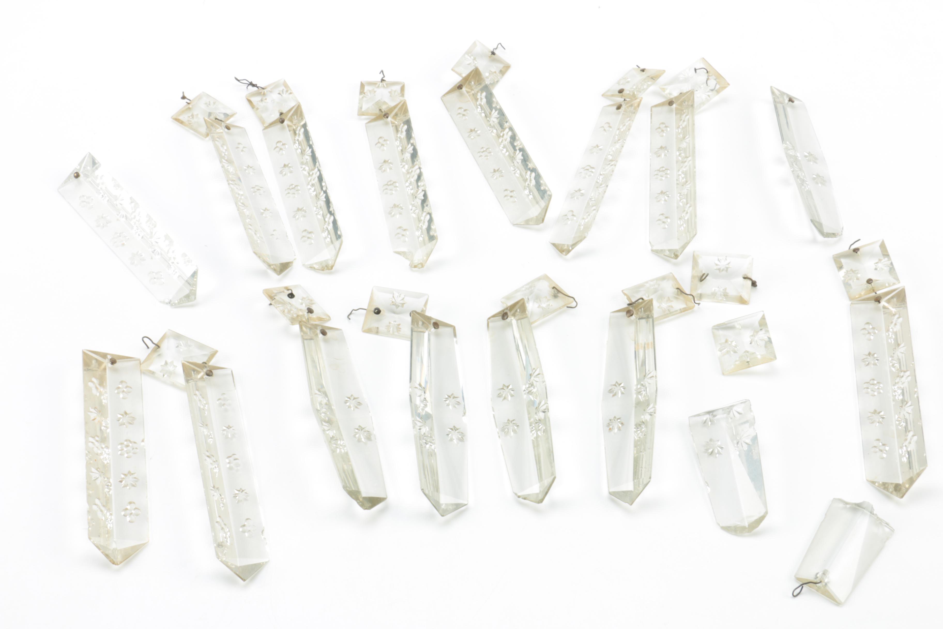 Vintage Ormolu Mantel Candelabra with Prisms