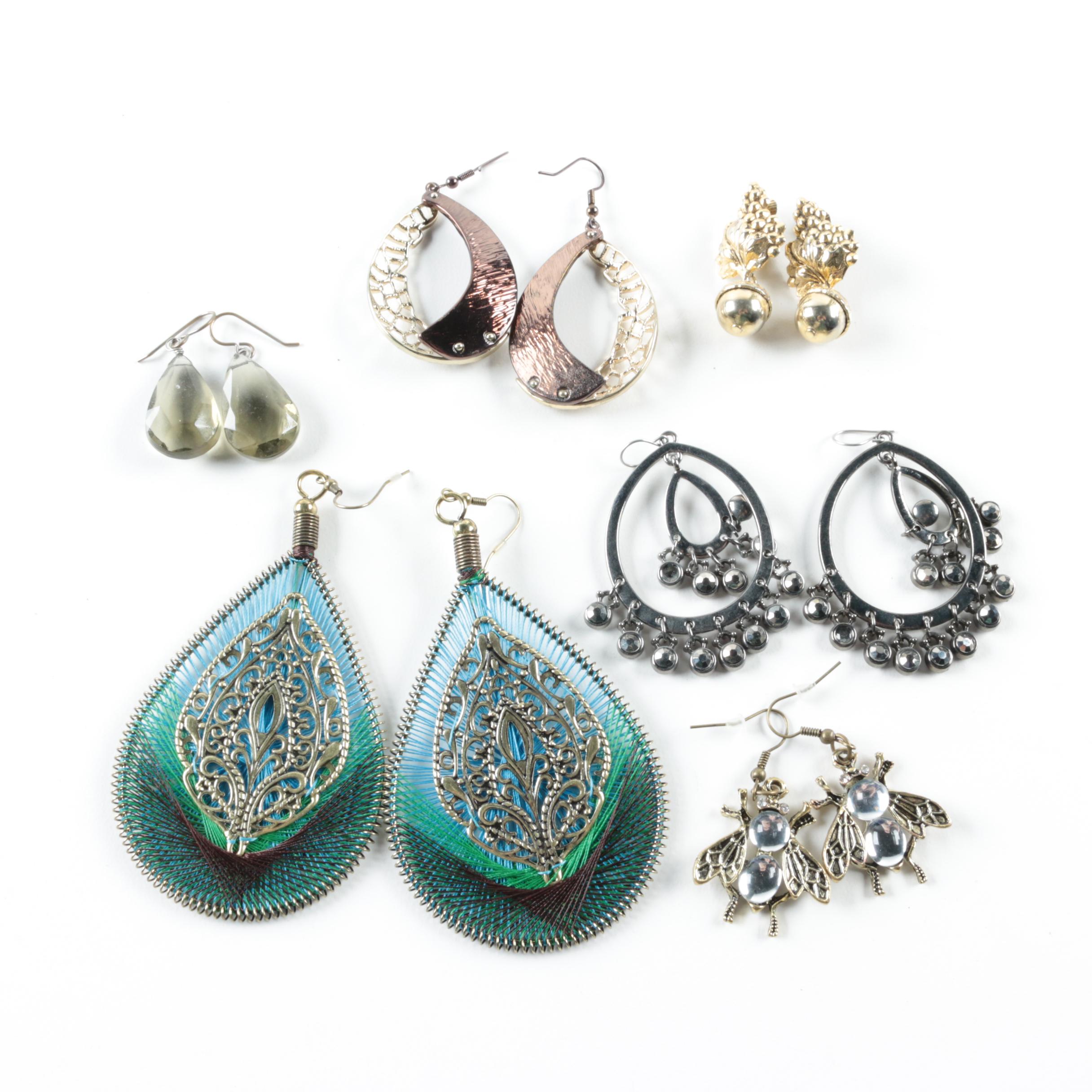 Silver and Gold Tone Gemstone Jewelry Assortment