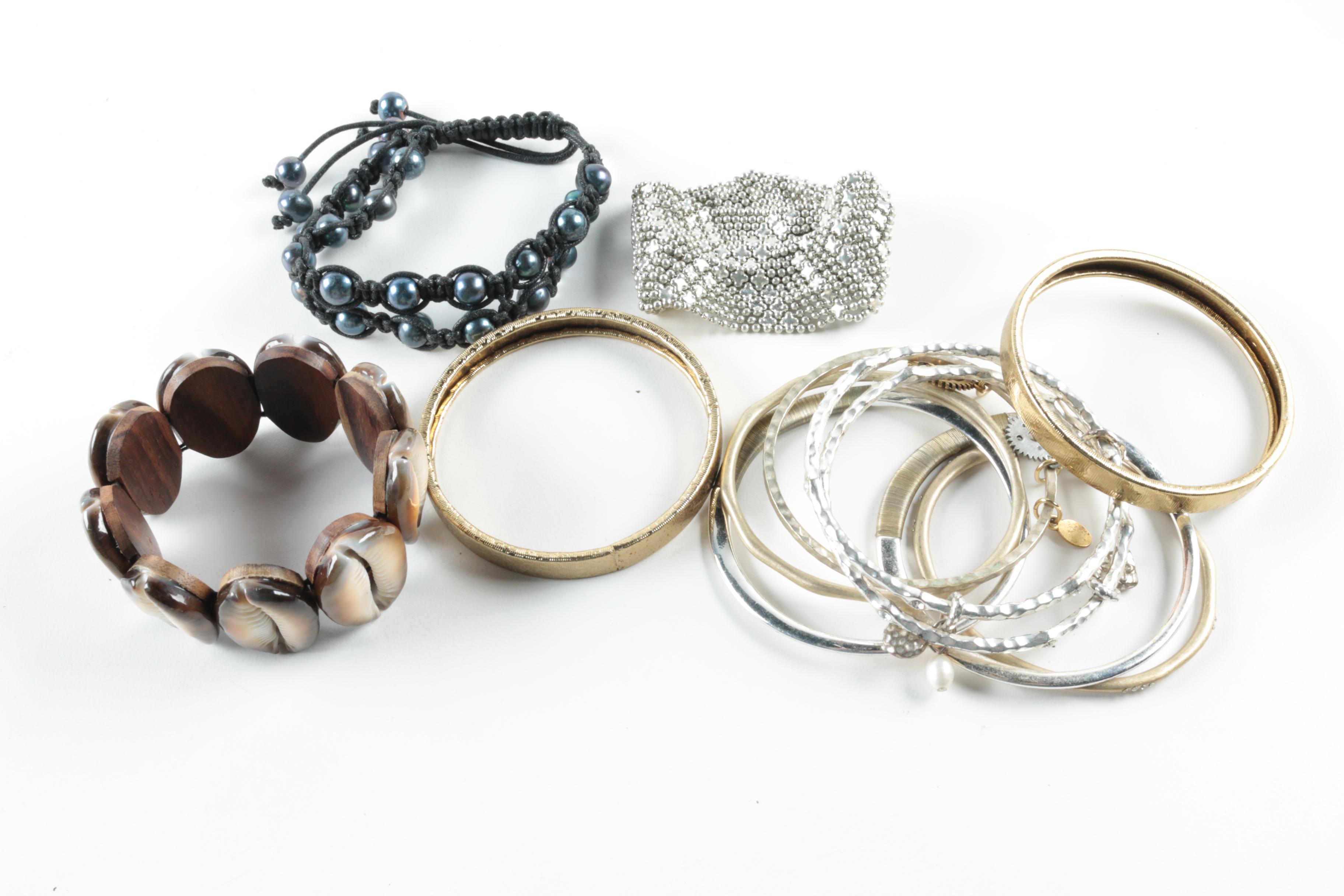 Silver and Gold Tone Gemstone Jewelry Assortment