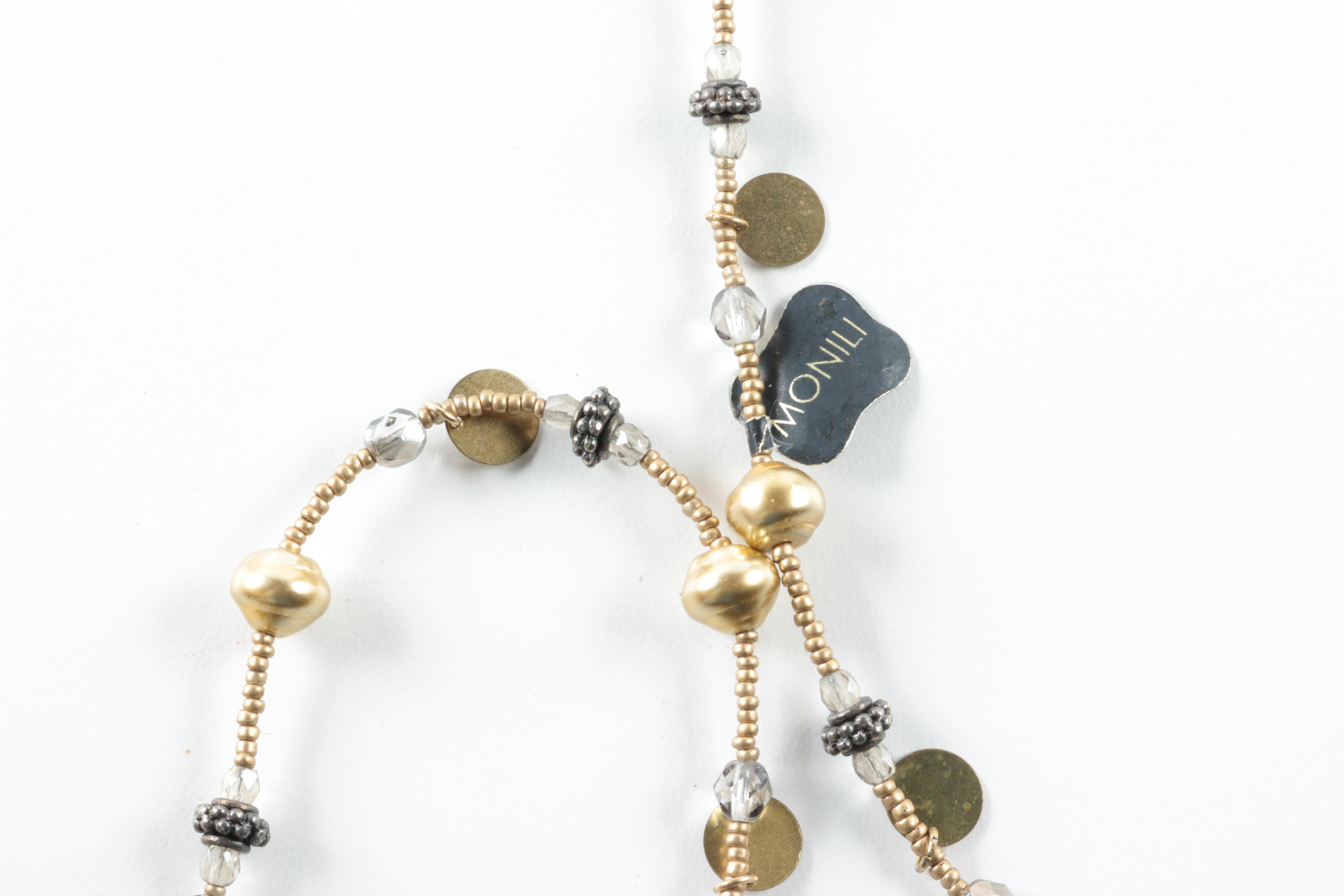 Silver and Gold Tone Gemstone Jewelry Assortment