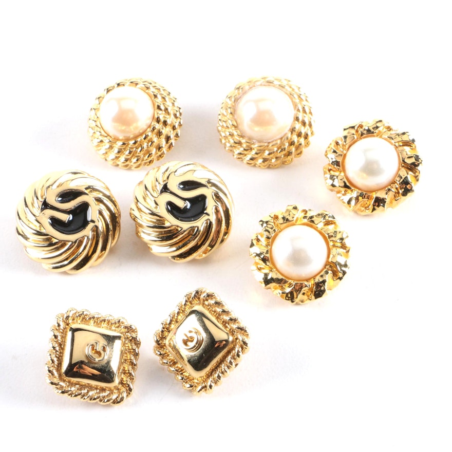 Collection of Gold Tone St. John Earrings