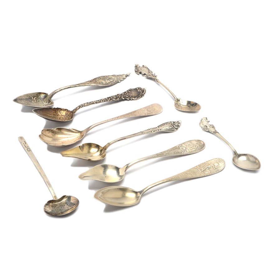 Antique Sterling Silver Citrus Spoons and More