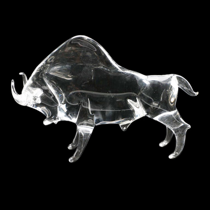 Licio Zanetti Italian Murano Art Glass Bull