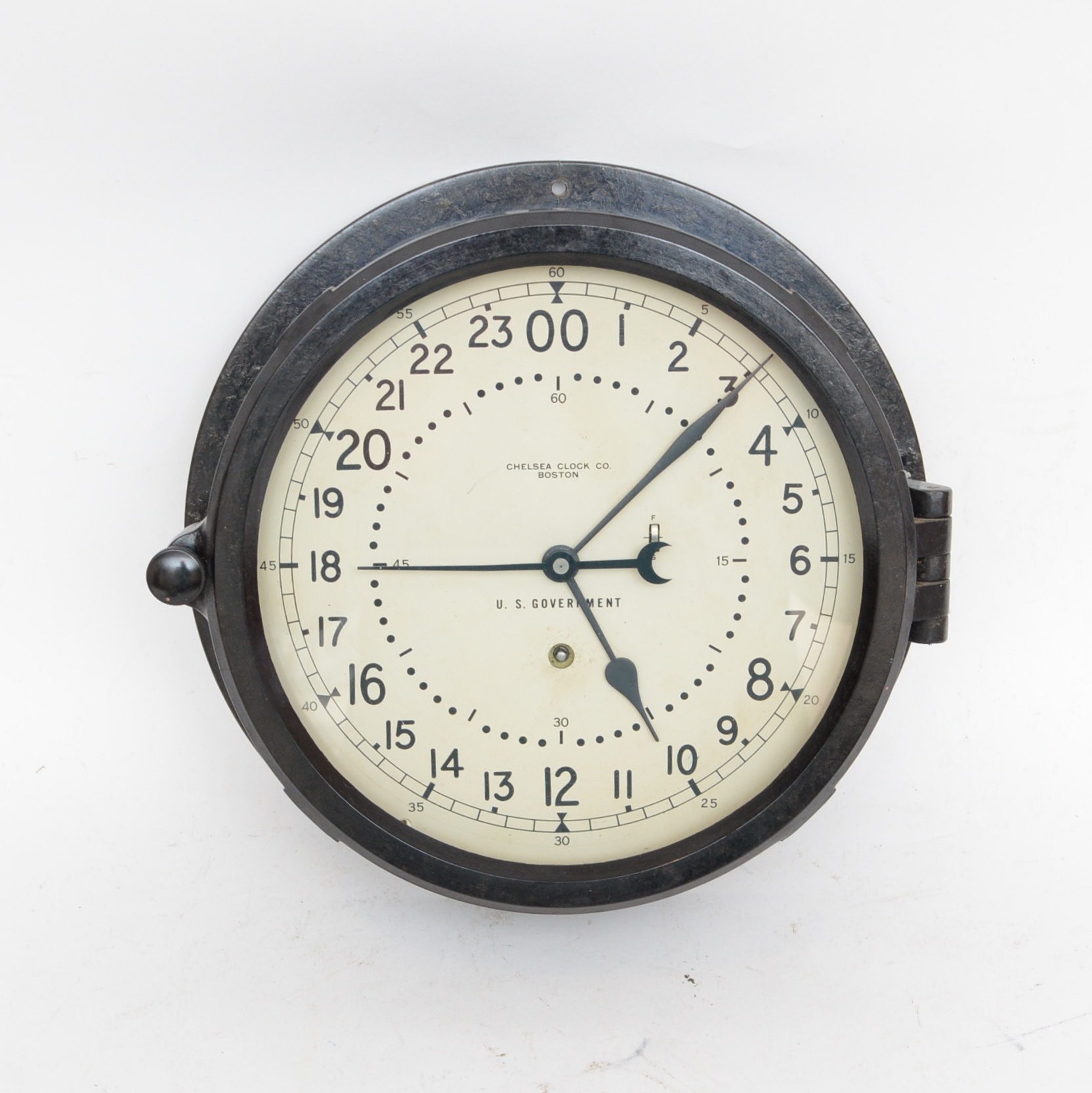 Chelsea Boston U.S. Government Ship's Clock, circa 1965-1969