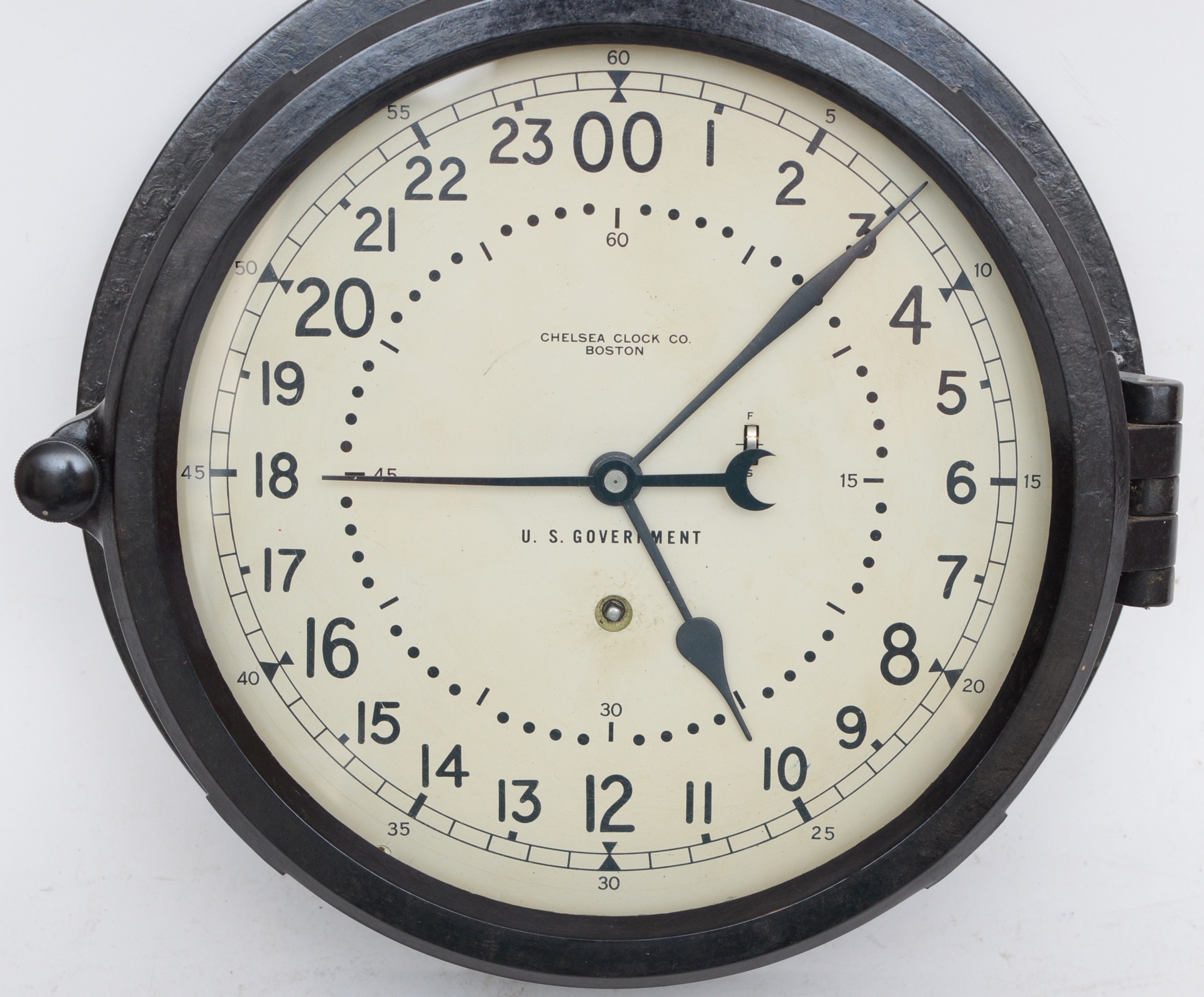 Chelsea Boston U.S. Government Ship's Clock, circa 1965-1969