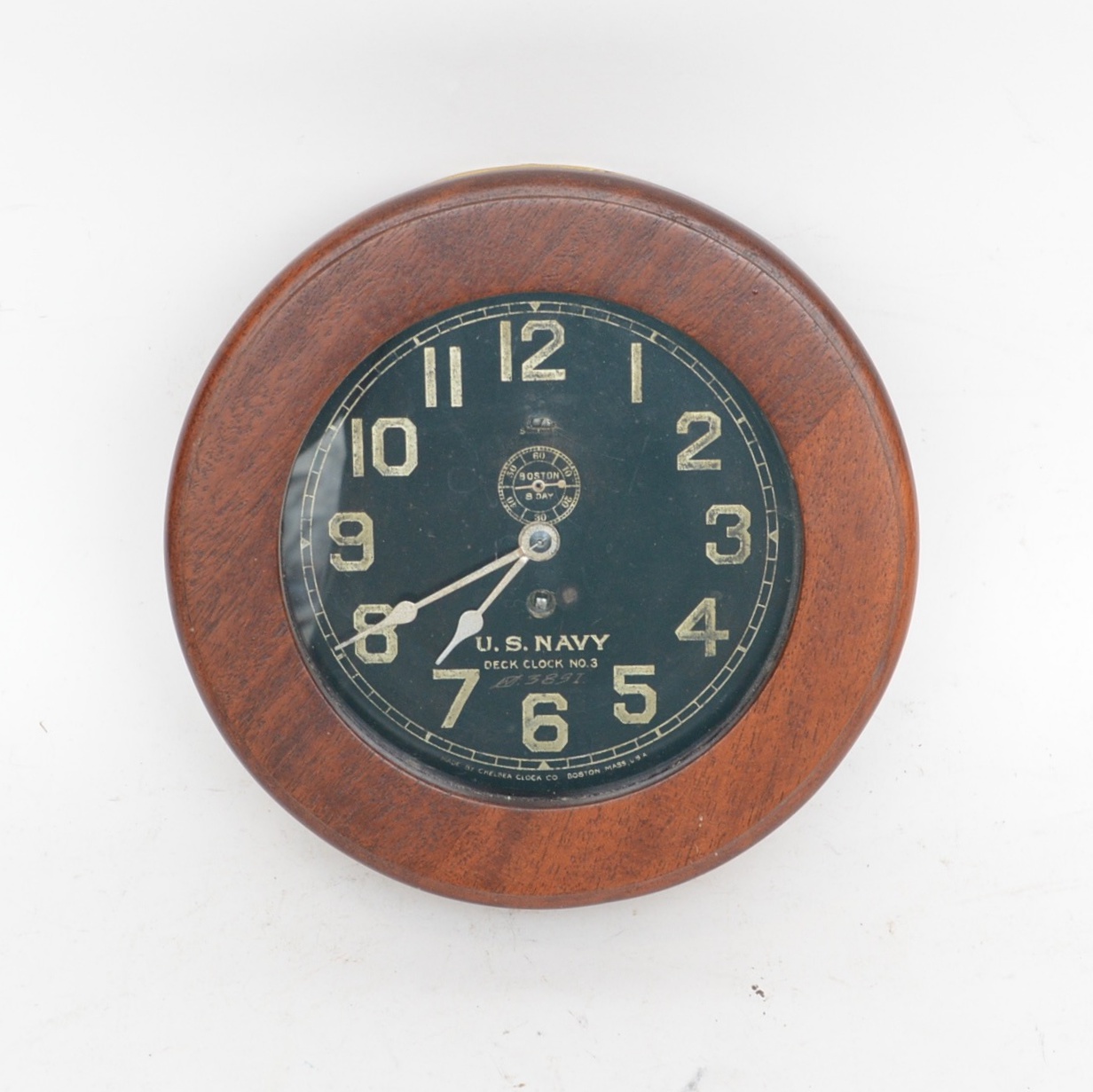 Chelsea Boston U.S. Navy 8 Day Deck Clock No. 3, circa 1905-1909