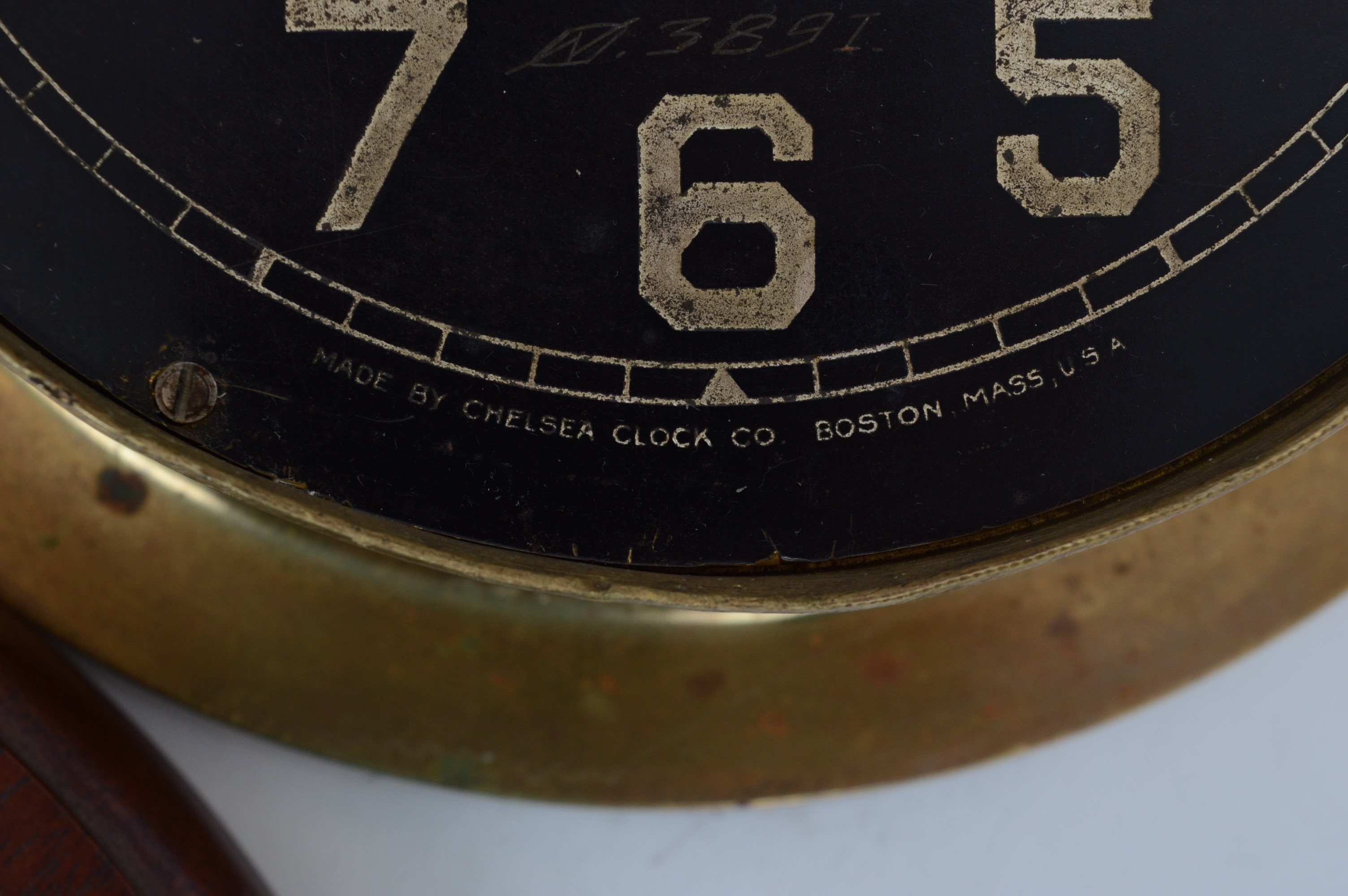 Chelsea Boston U.S. Navy 8 Day Deck Clock No. 3, circa 1905-1909
