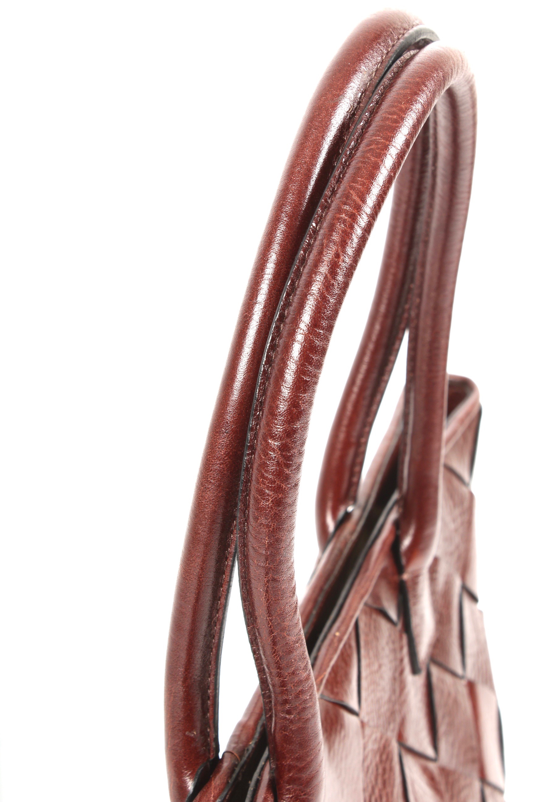 Wilsons Leather Woven Oxblood Leather Handbag