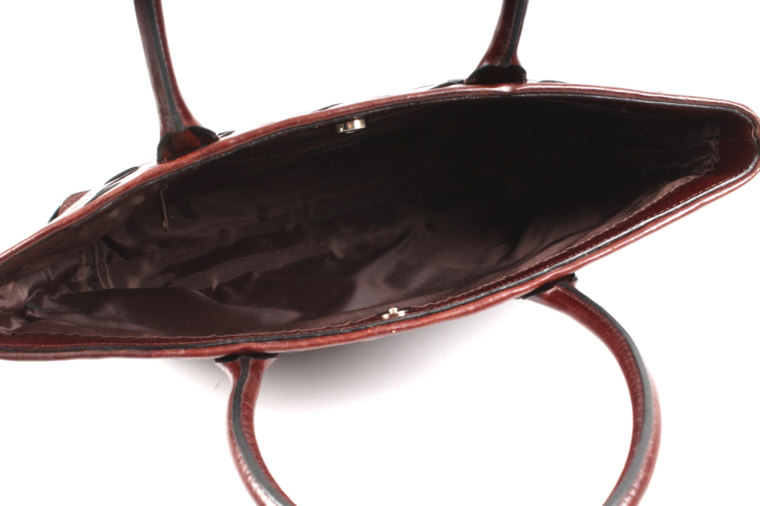 Wilsons Leather Woven Oxblood Leather Handbag