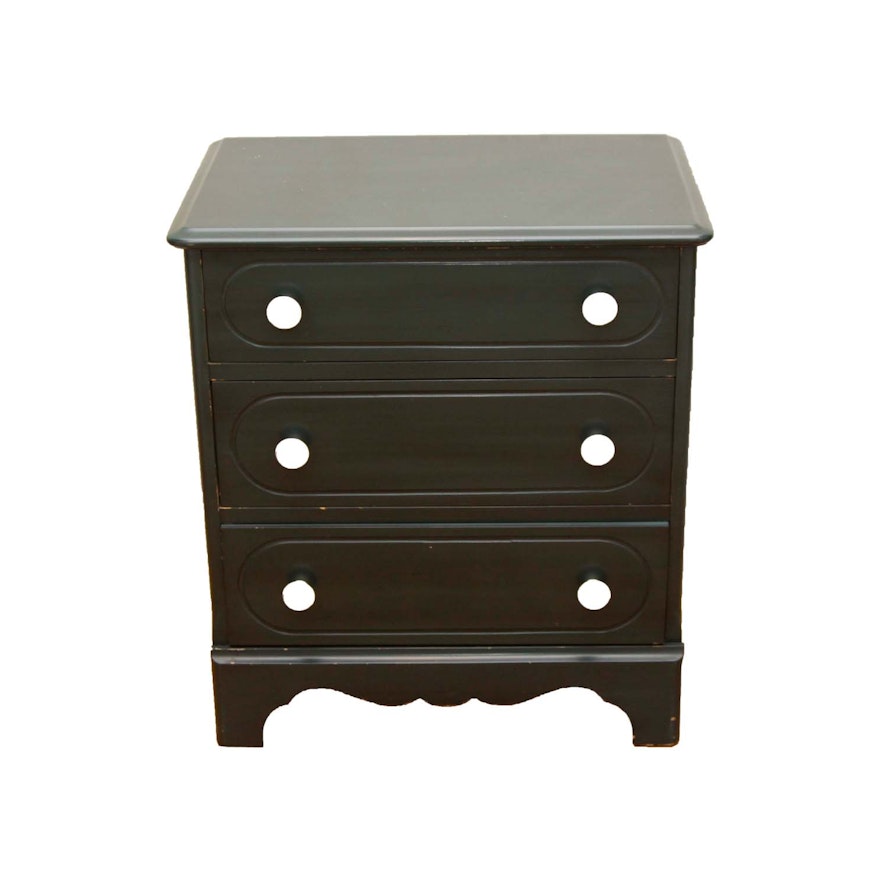 Painted Three Drawer Side Chest